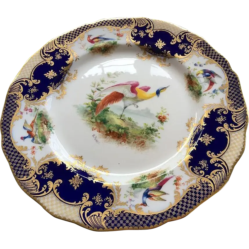Decorative Plate with Bird Design