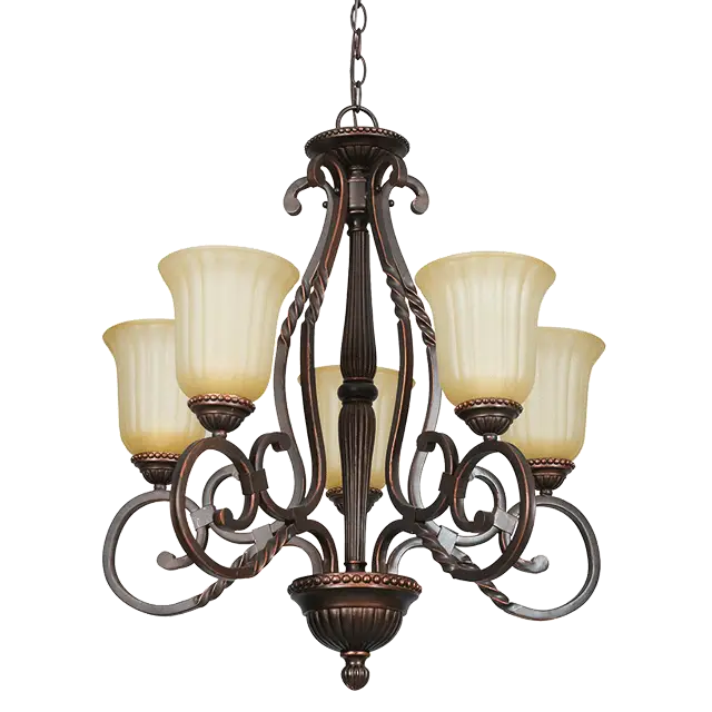 Ornate Chandelier with Five Lights