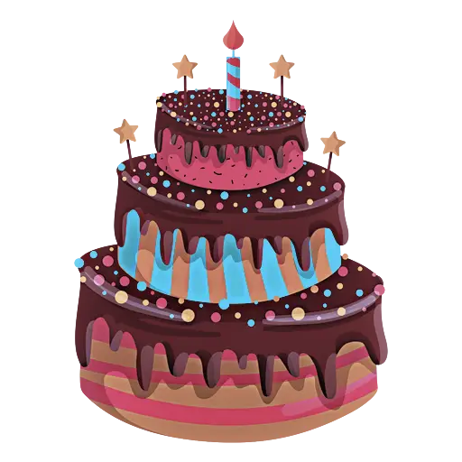 Layered Chocolate Birthday Cake with Candles
