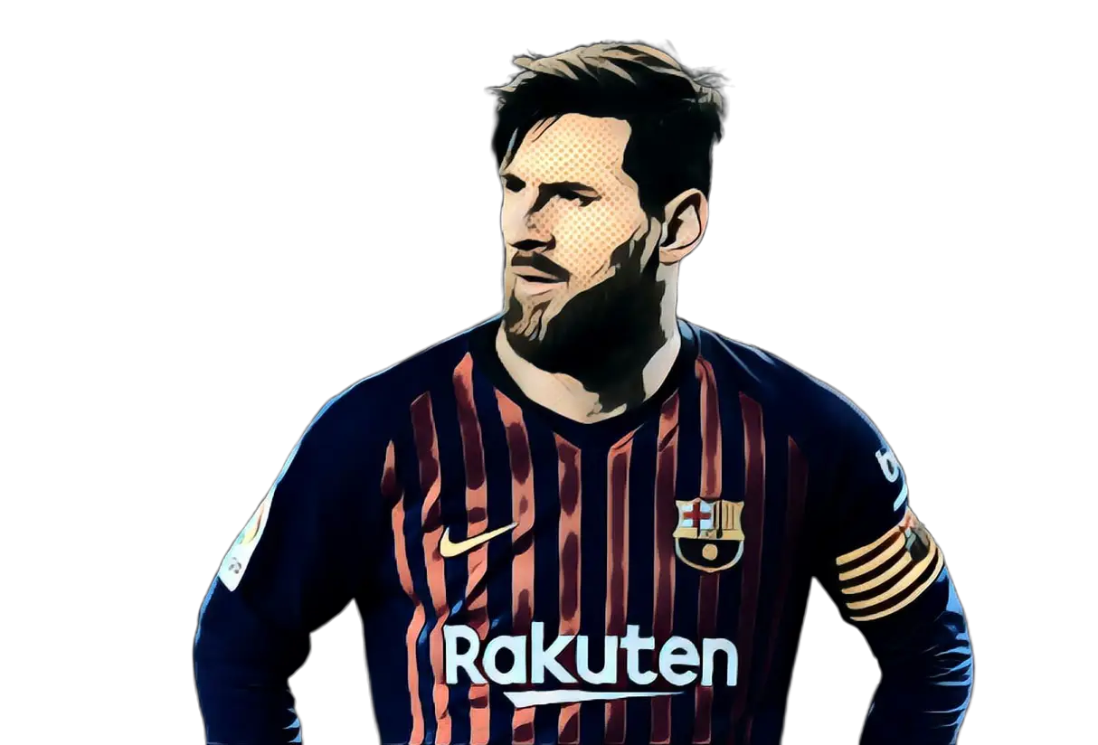 Cartoon Footballer in Striped Jersey Illustration