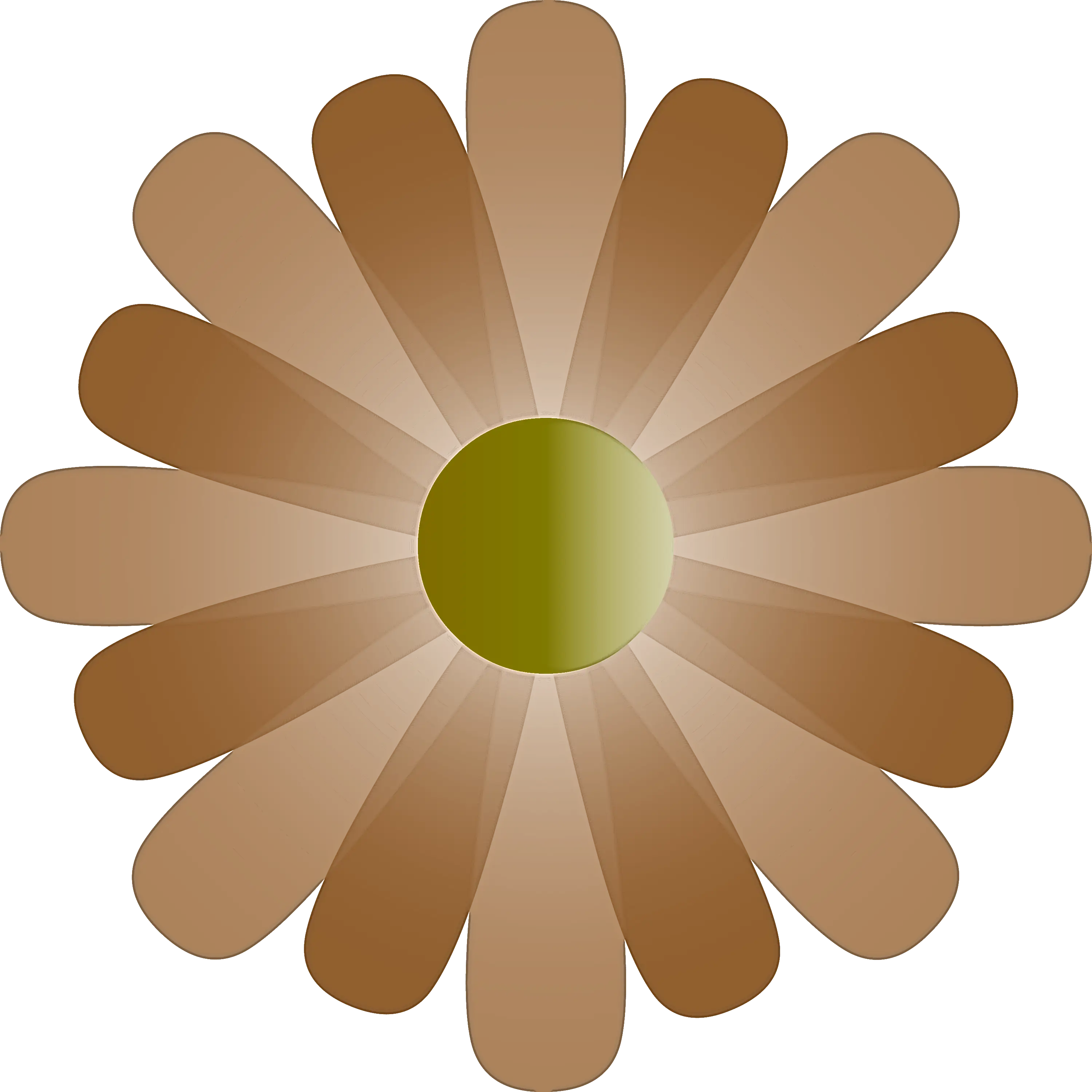 Brown Flower with Petal Design