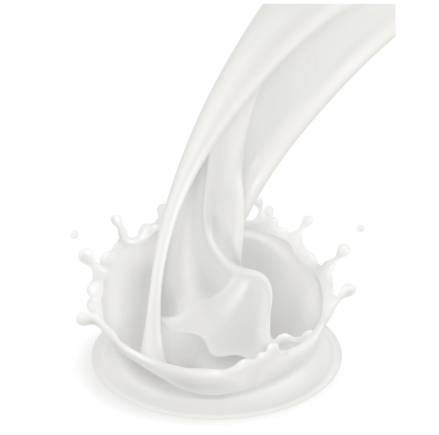 White Milk Splash in Motion