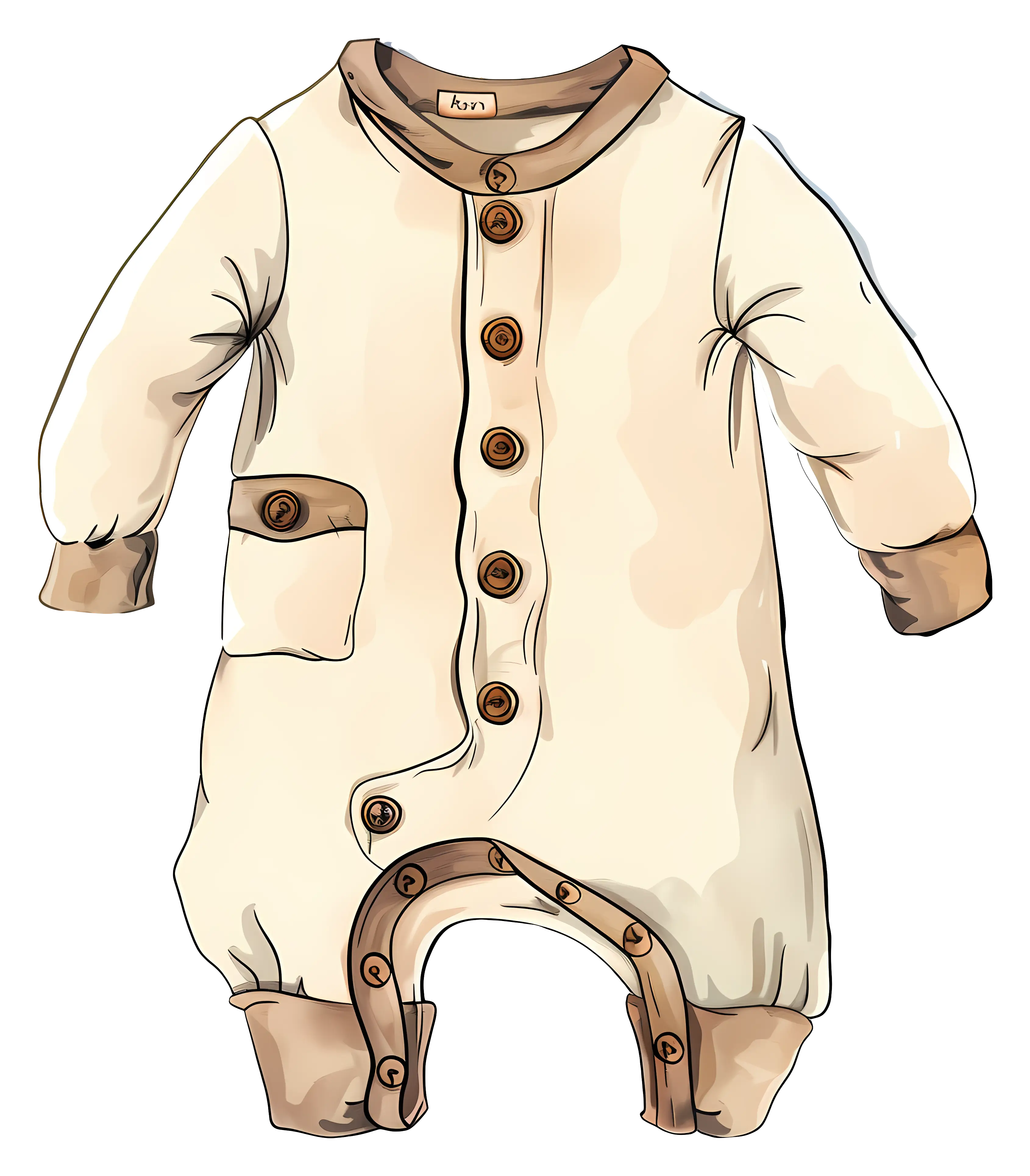 Adorable Baby Onesie Illustration