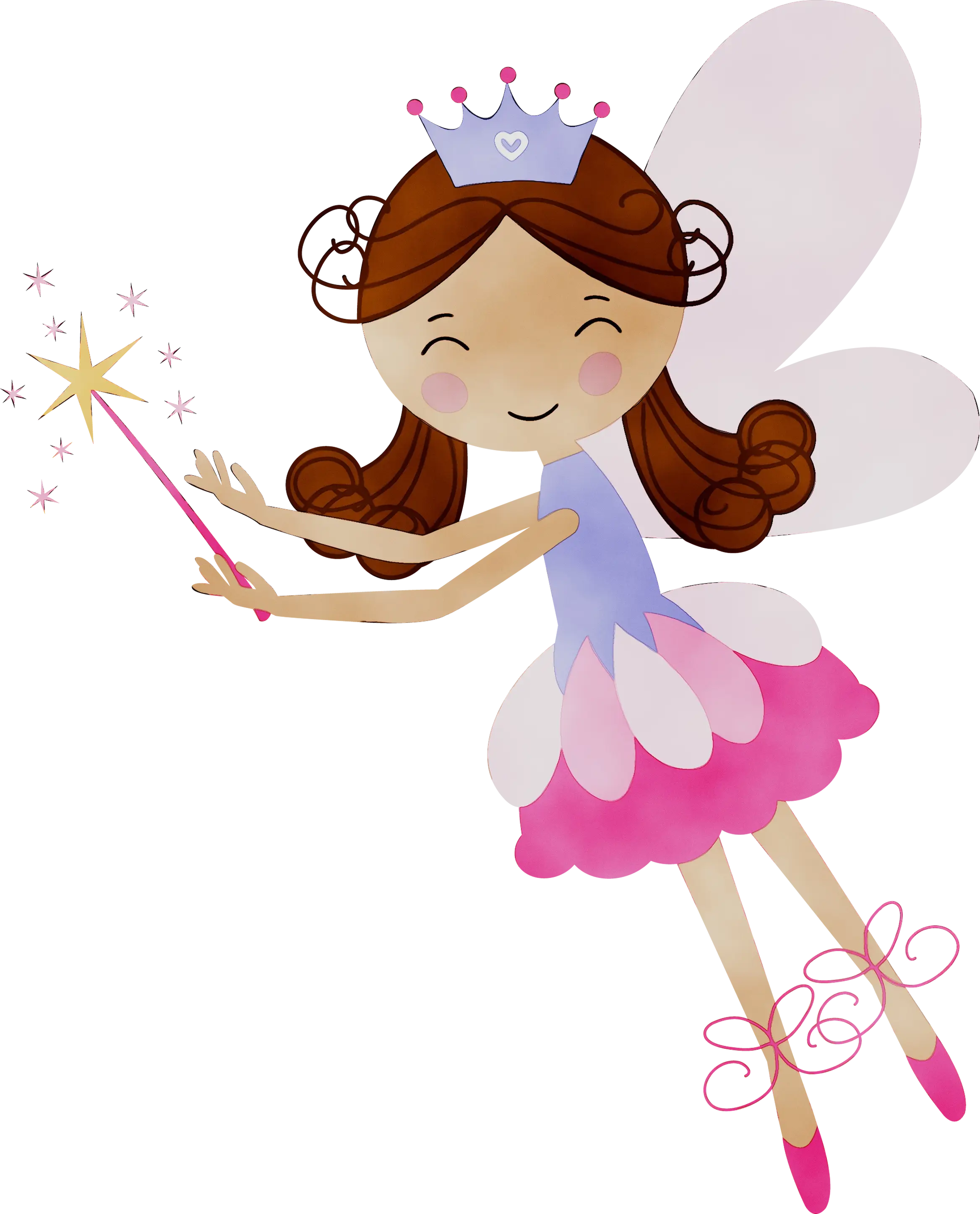 Cute Fairy with Magic Wand Illustration