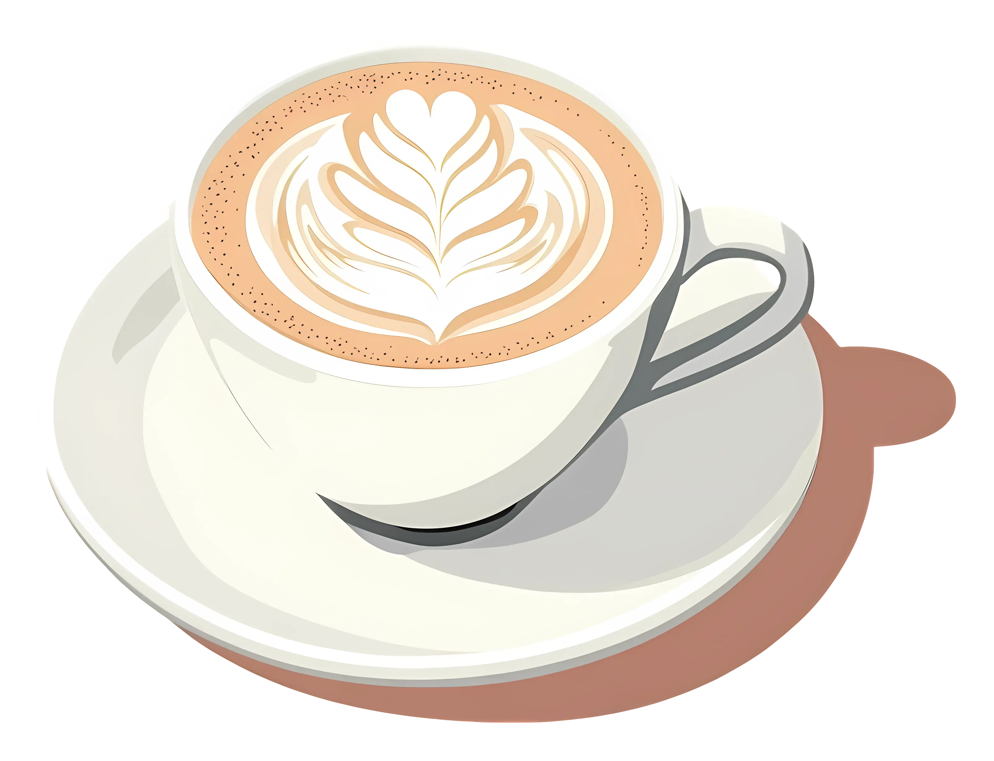 Beautiful Latte Art in a Cup
