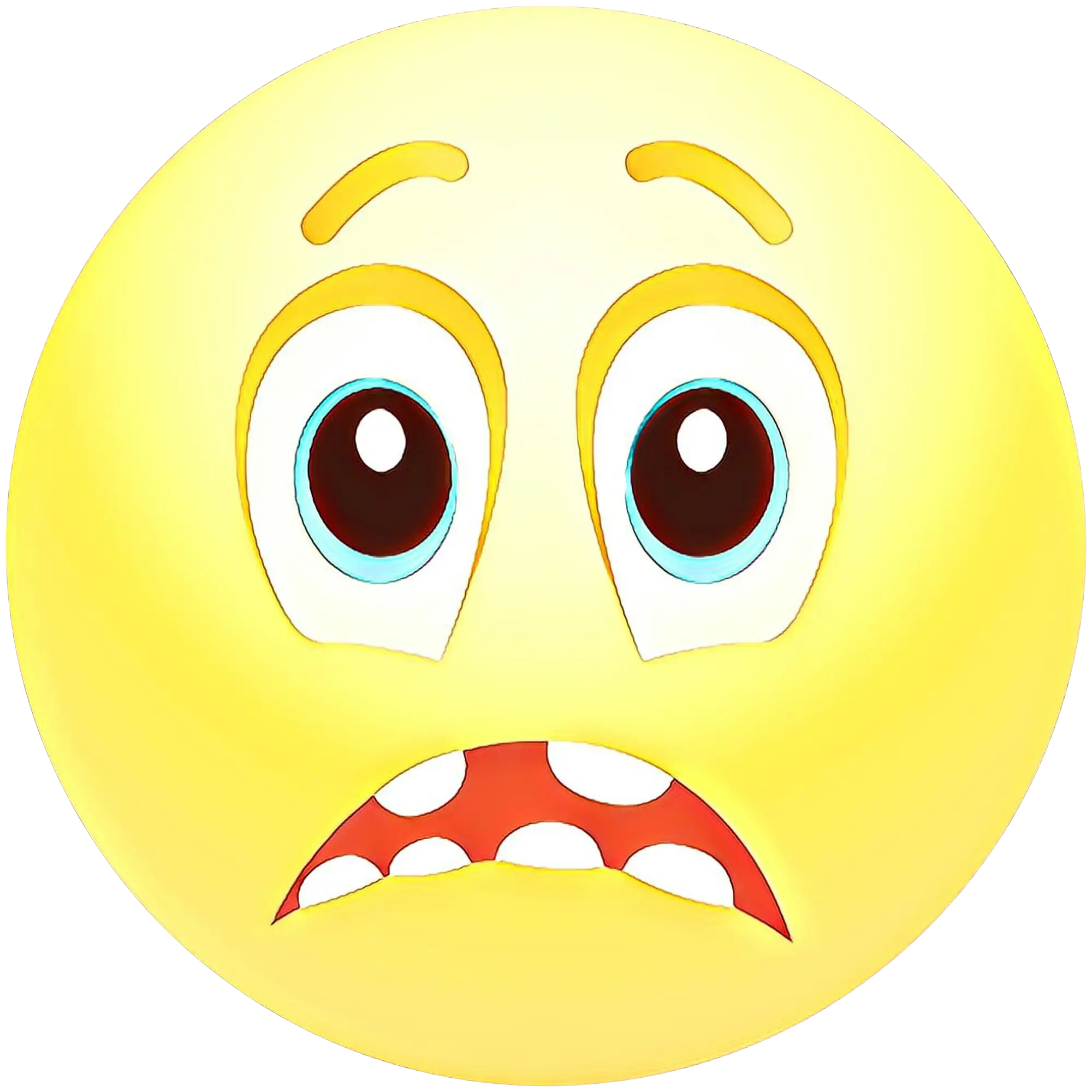 Scared Yellow Emoji Expression