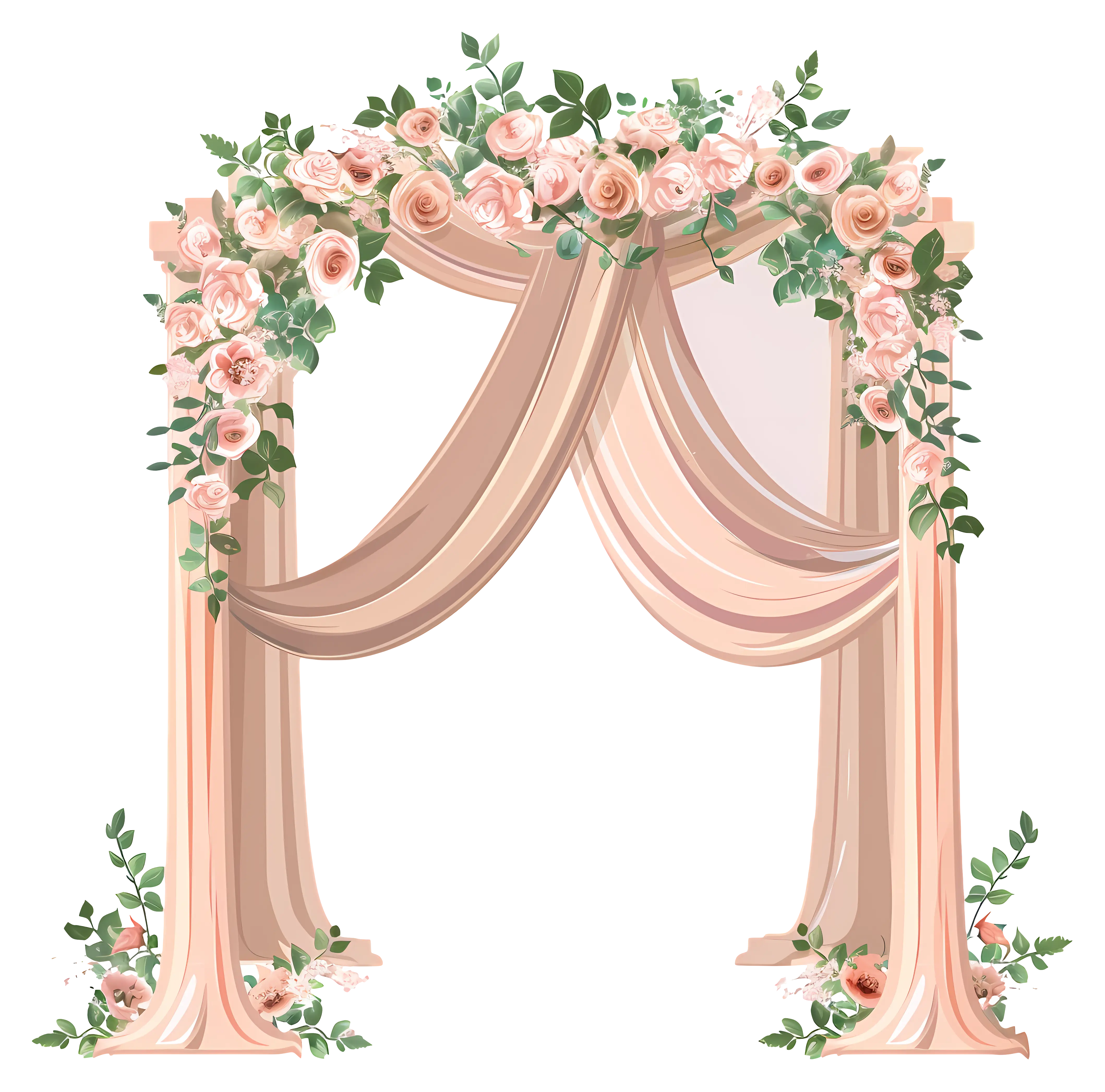 Elegant Floral Wedding Arch Decoration