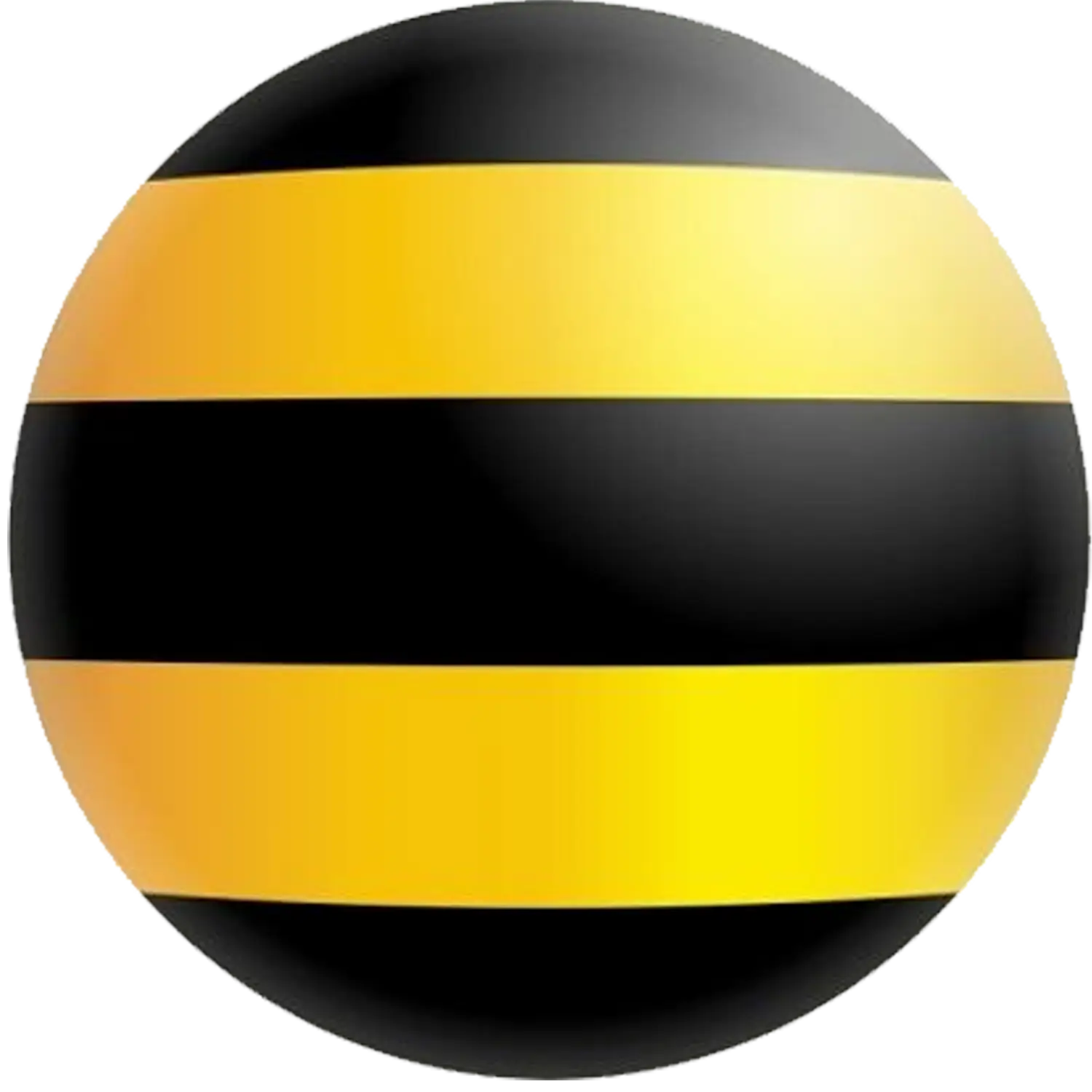 Striped Black and Yellow Ball
