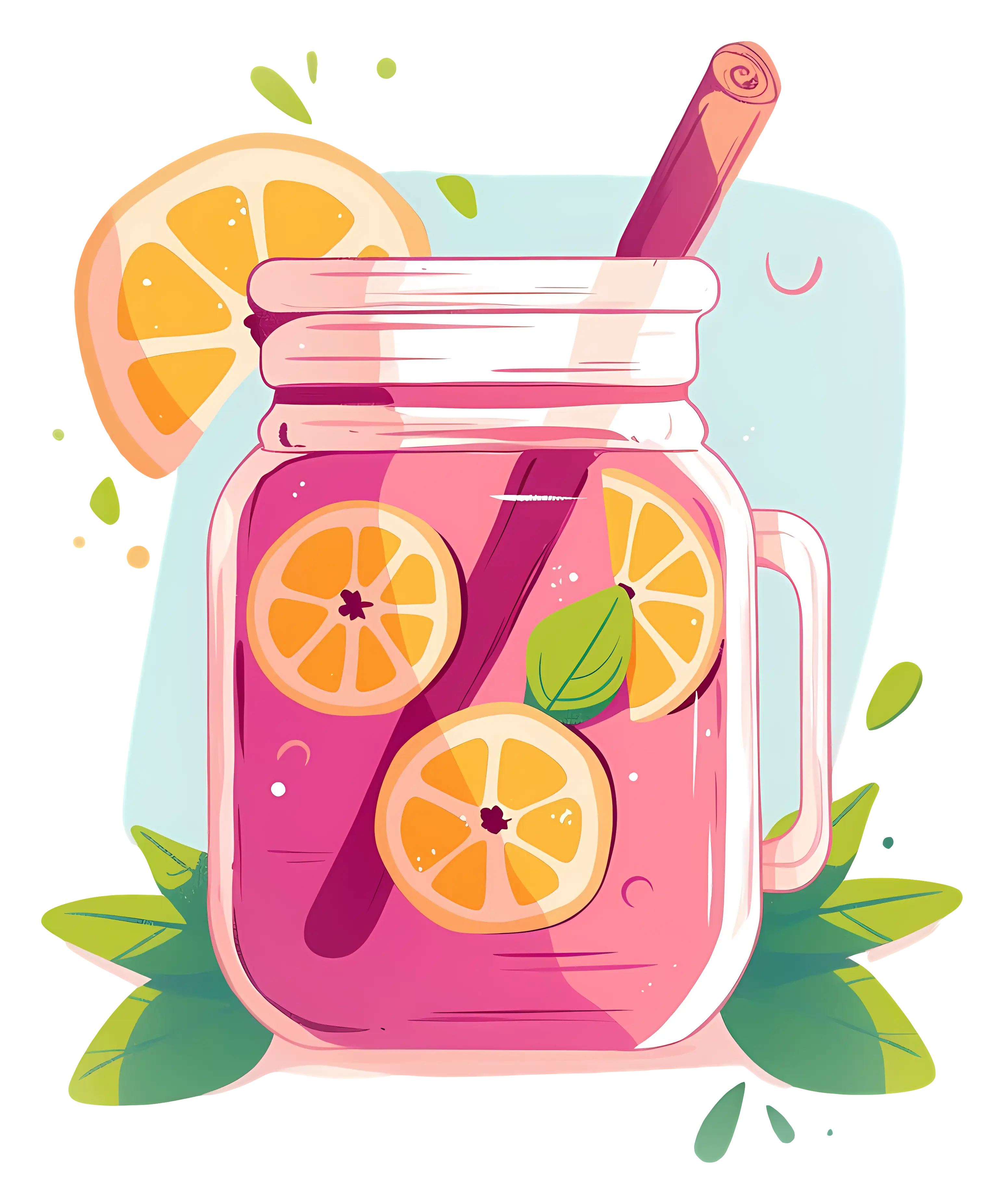 Refreshing Lemonade in Mason Jar