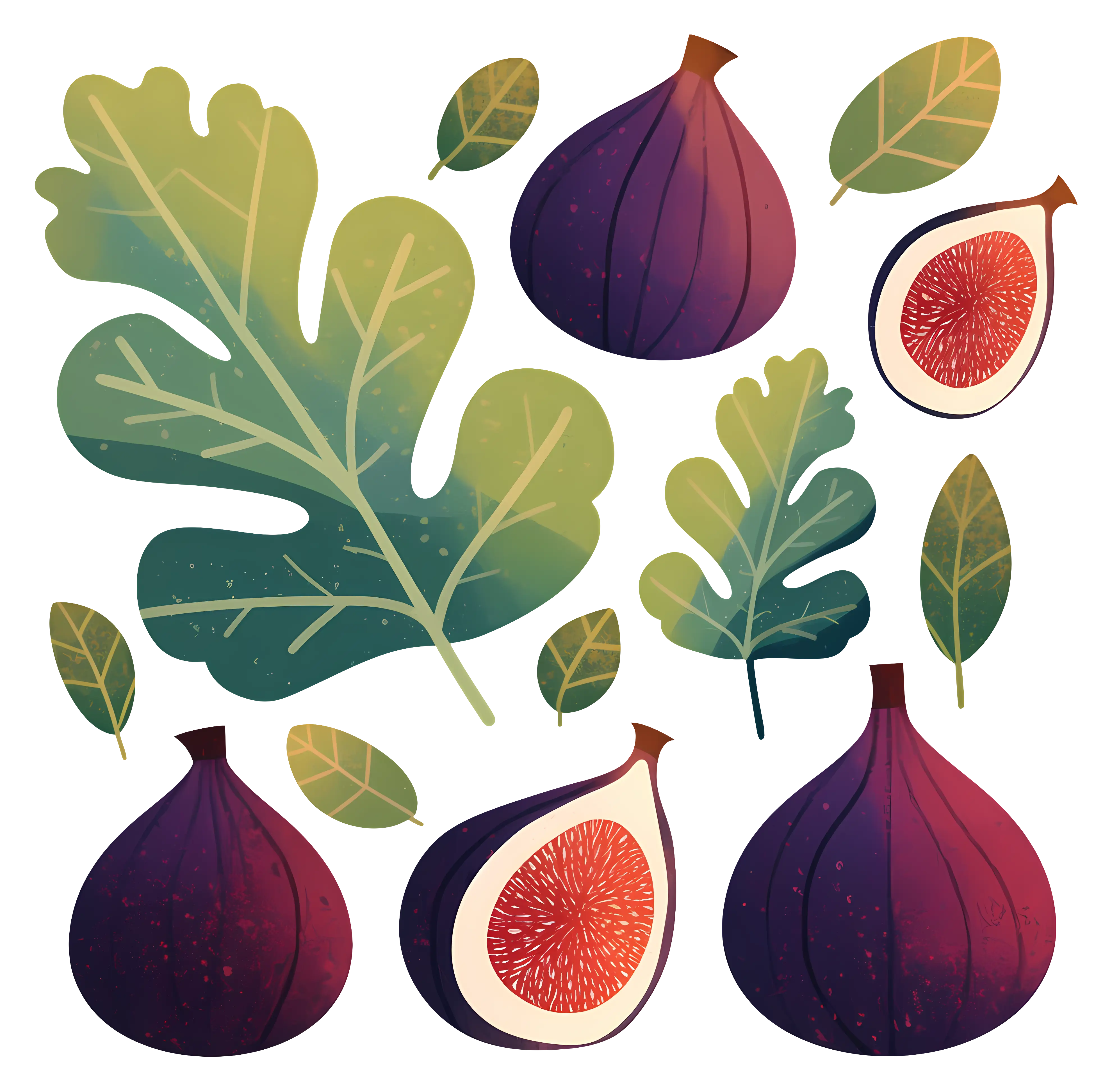 Figs and Leaves Illustration
