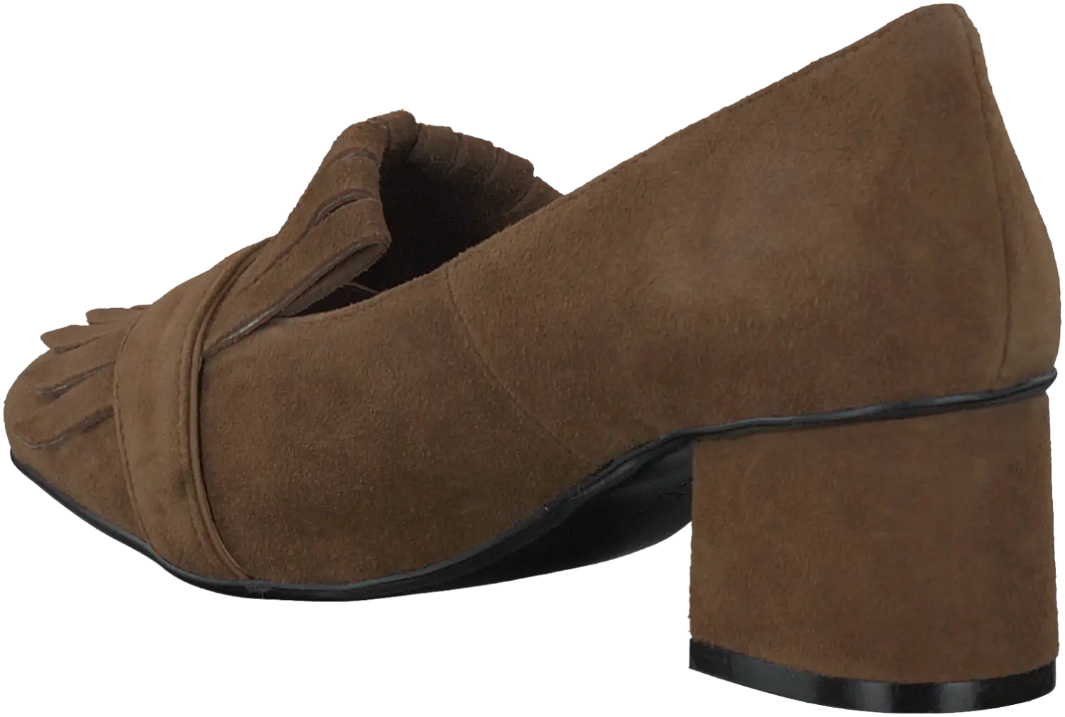 Brown Suede Leather Shoe with Heel