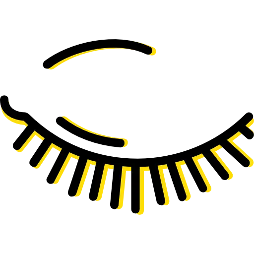 Closed Eye and Eyelashes Icon