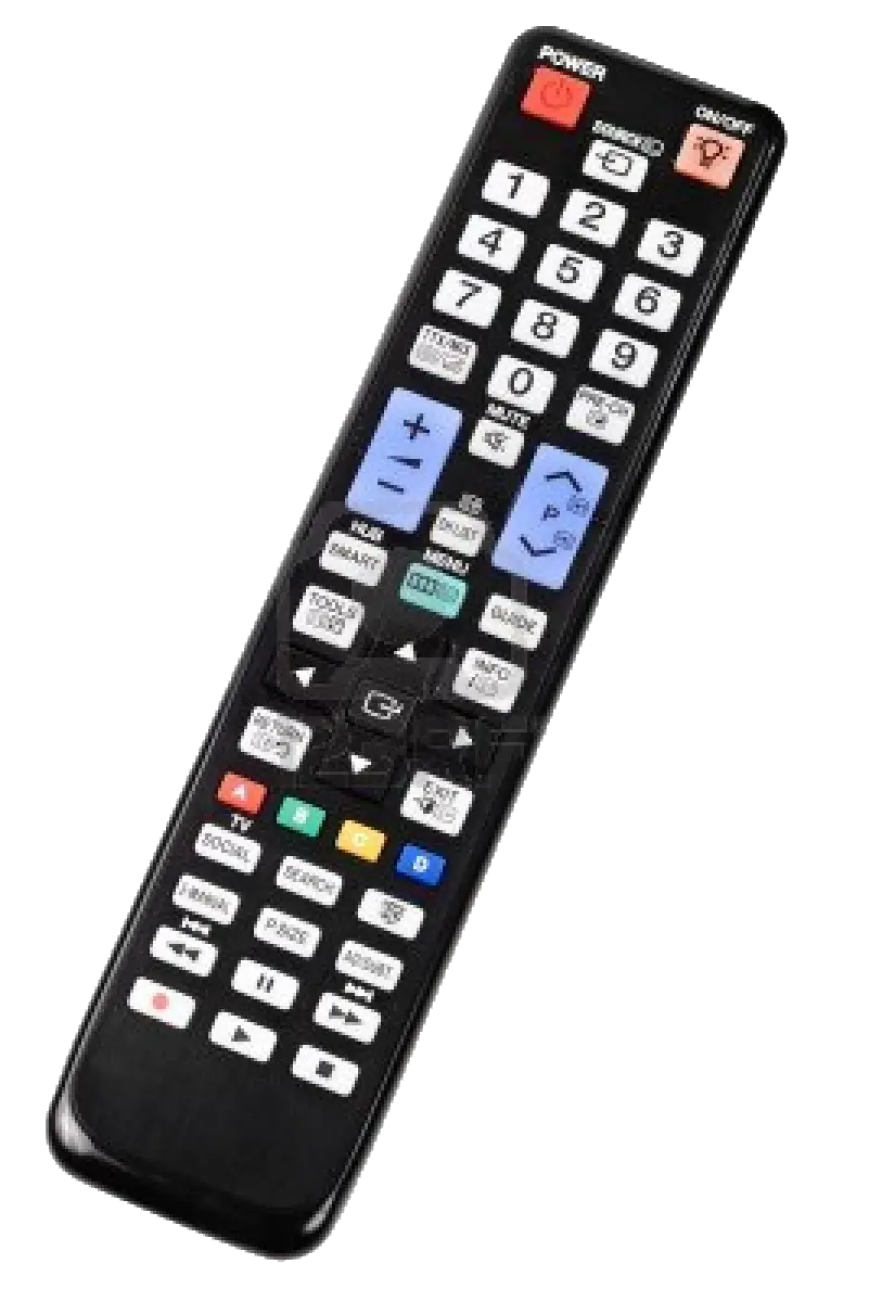 Black Remote Control with Multiple Buttons