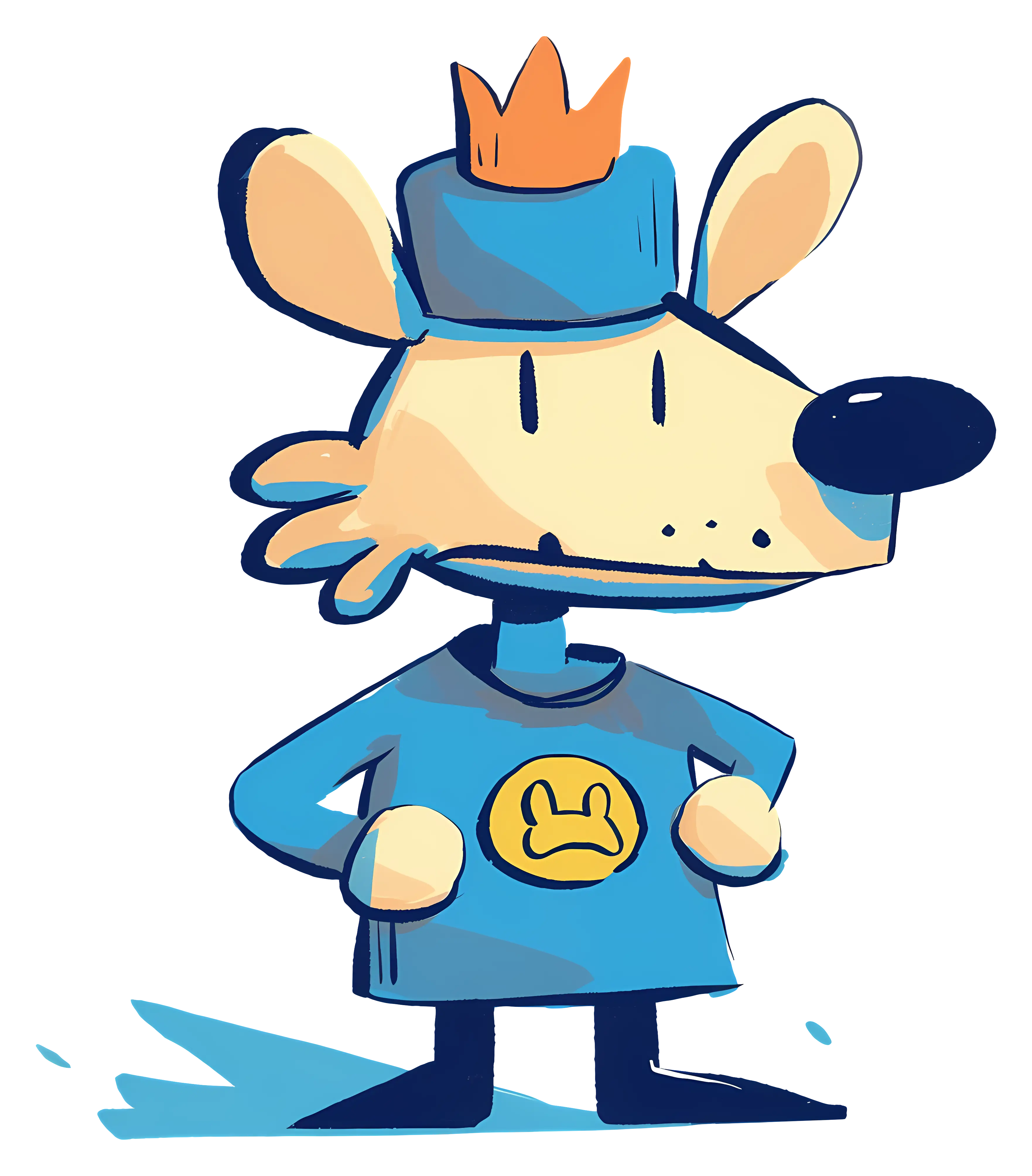 Cartoon Dog in Uniform