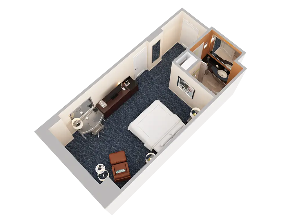 Compact Room 3D Layout Design