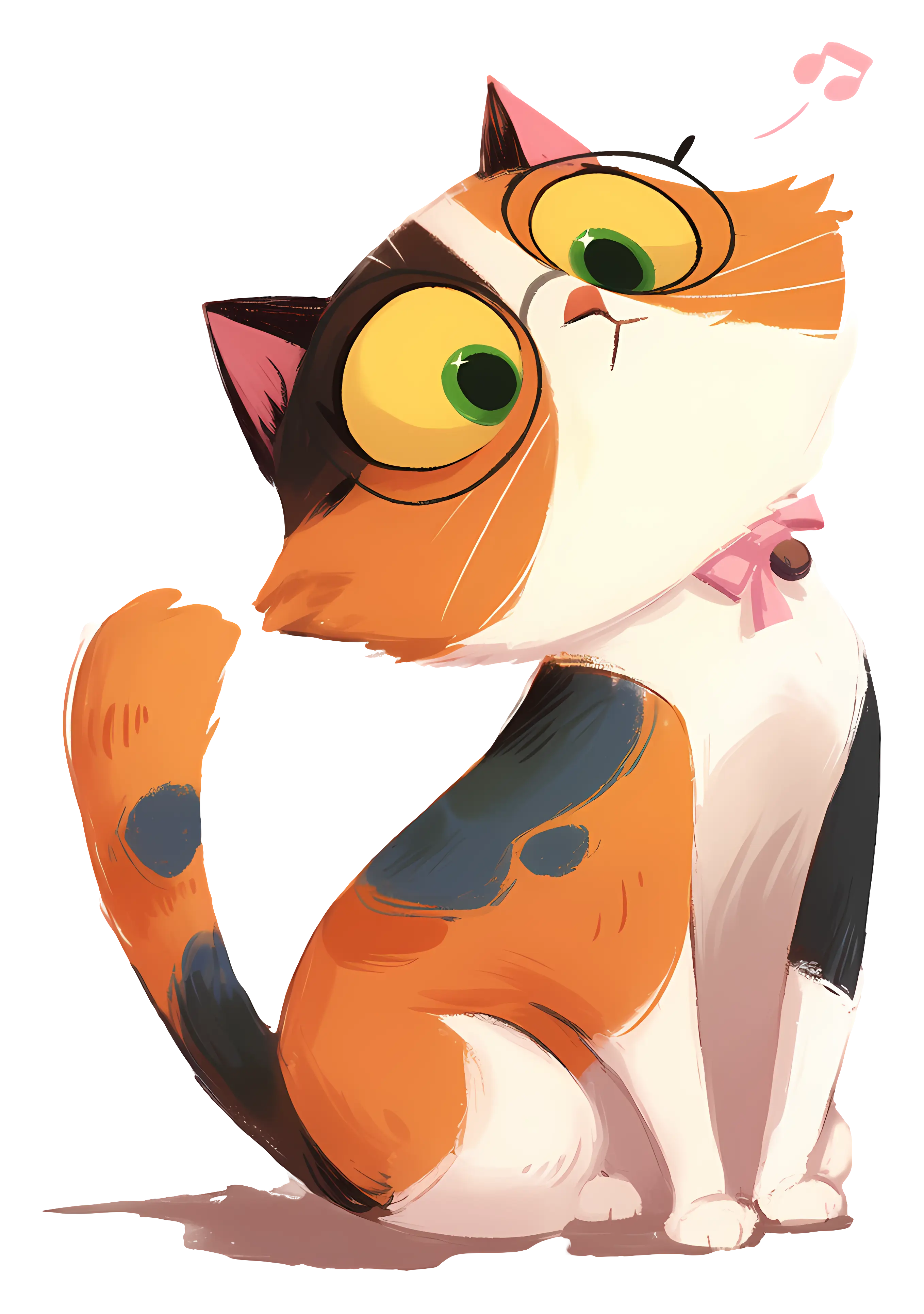 Calico Cat with Bow Tie