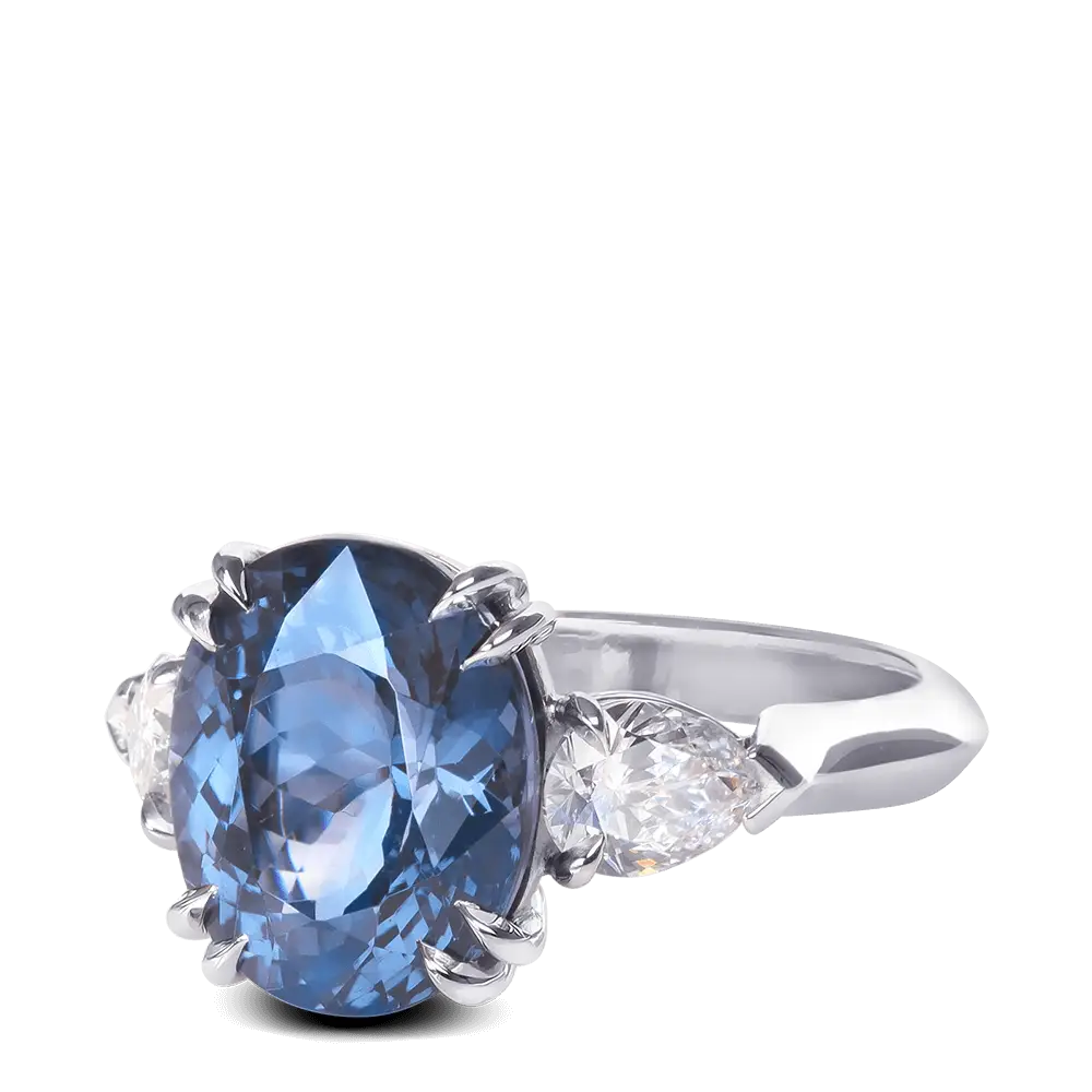 Elegant Blue Gemstone Ring Design