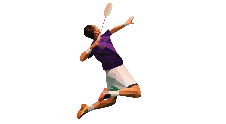 Badminton Player in Action