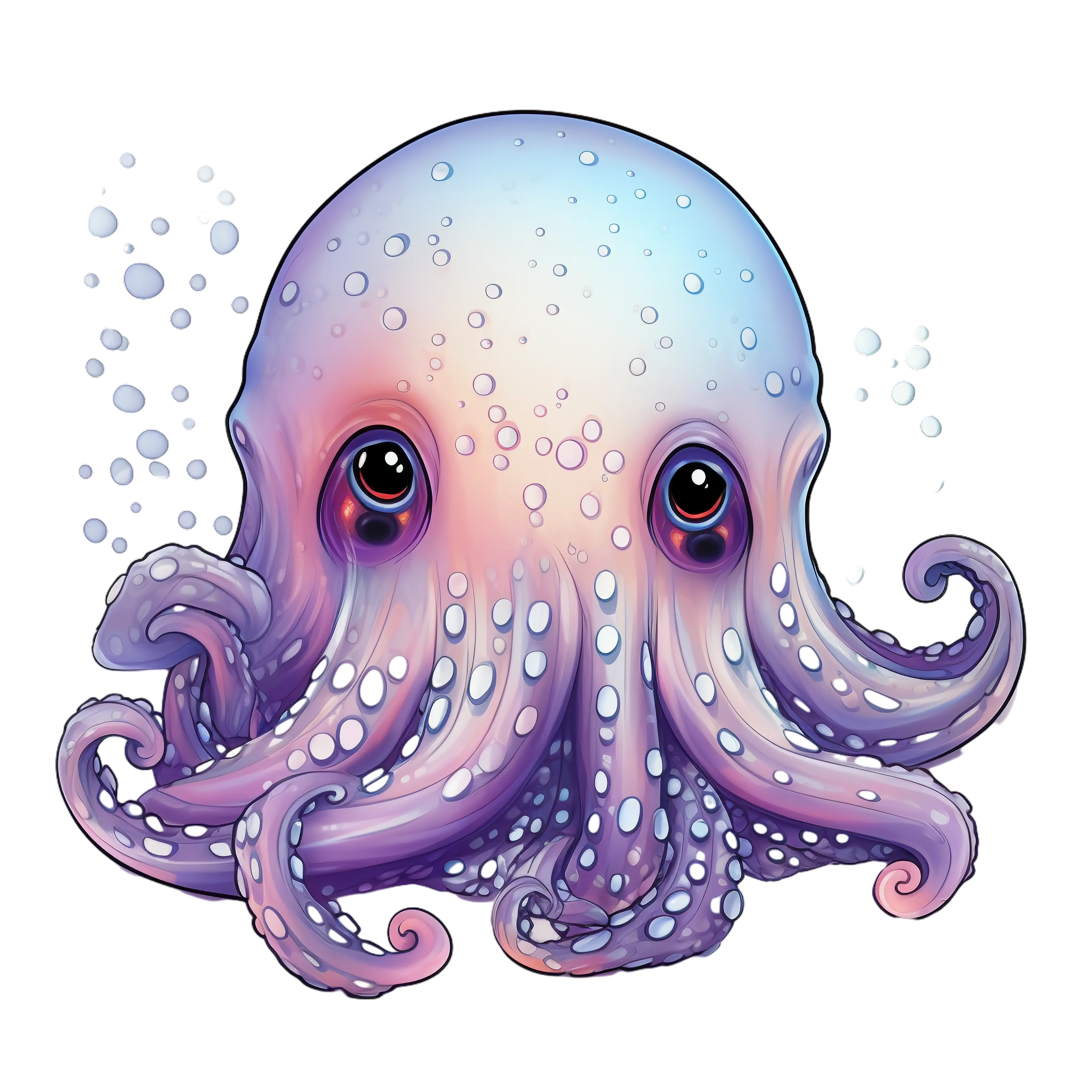 Adorable Cartoon Octopus Illustration
