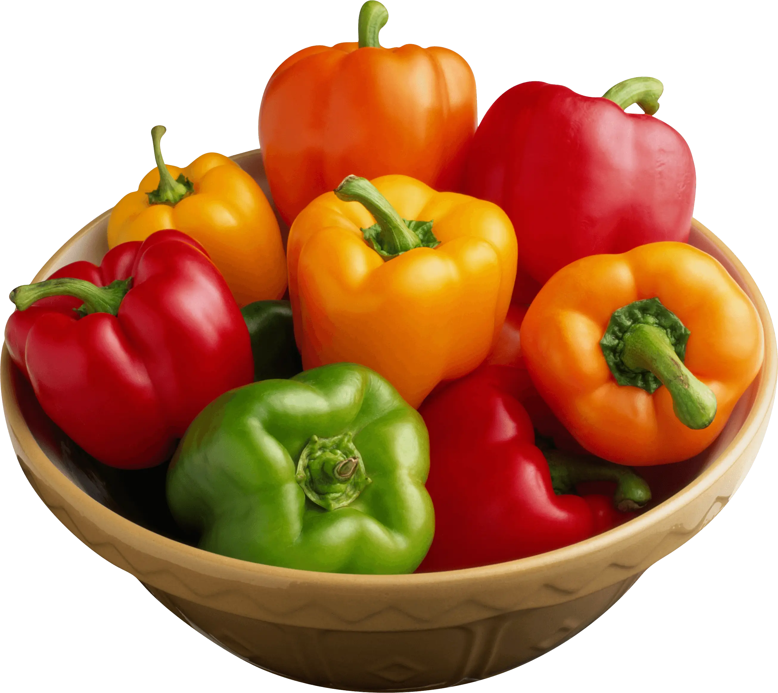 Bowl of Colorful Bell Peppers