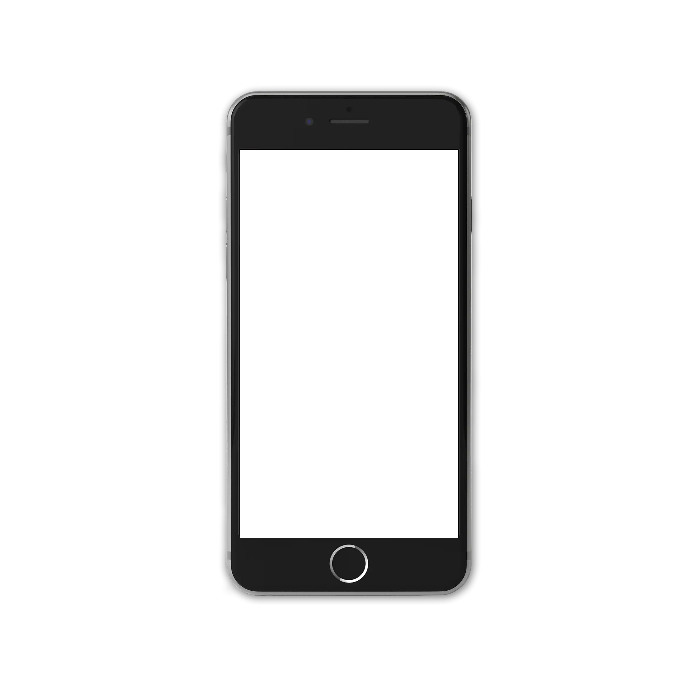 Smartphone Frame with Blank White Screen
