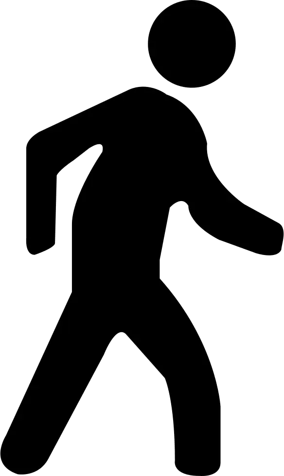 Walking Silhouette Figure Graphic