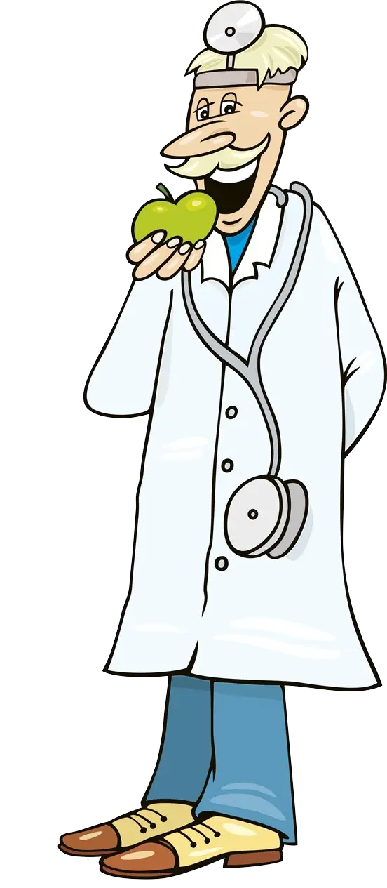 Doctor Holding an Apple