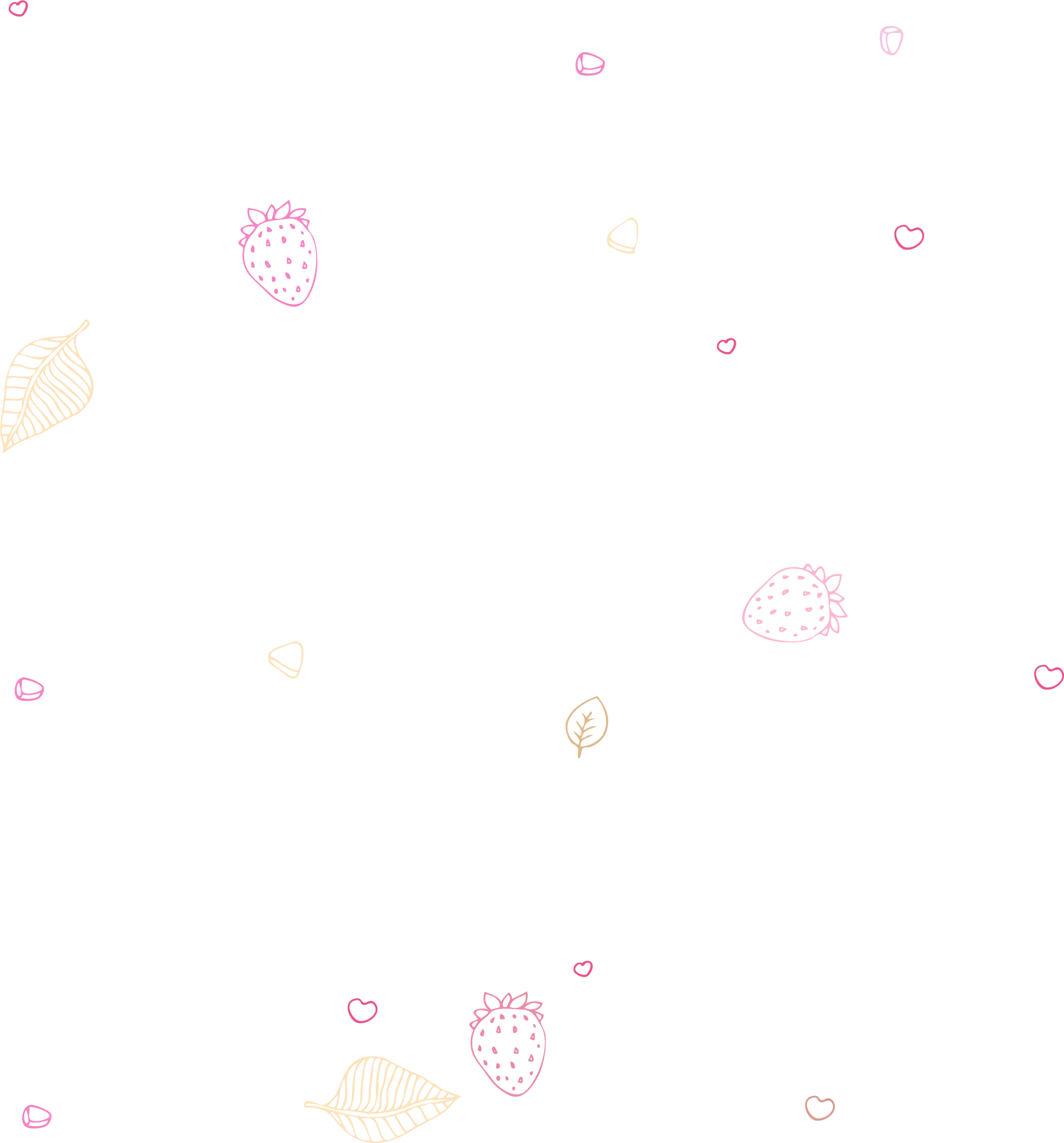 Light Strawberry and Heart Pattern