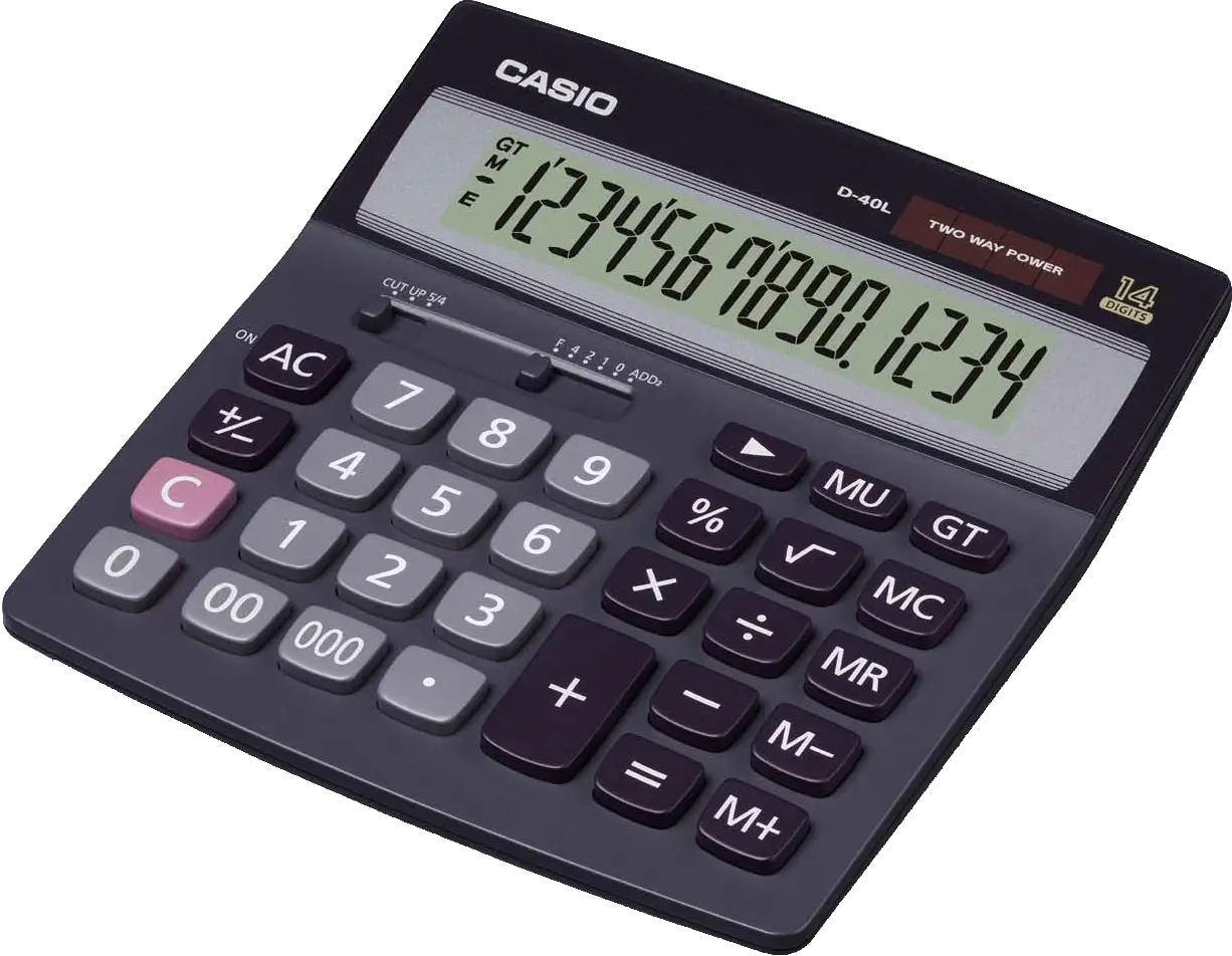 Digital Calculator with Large Numeric Display