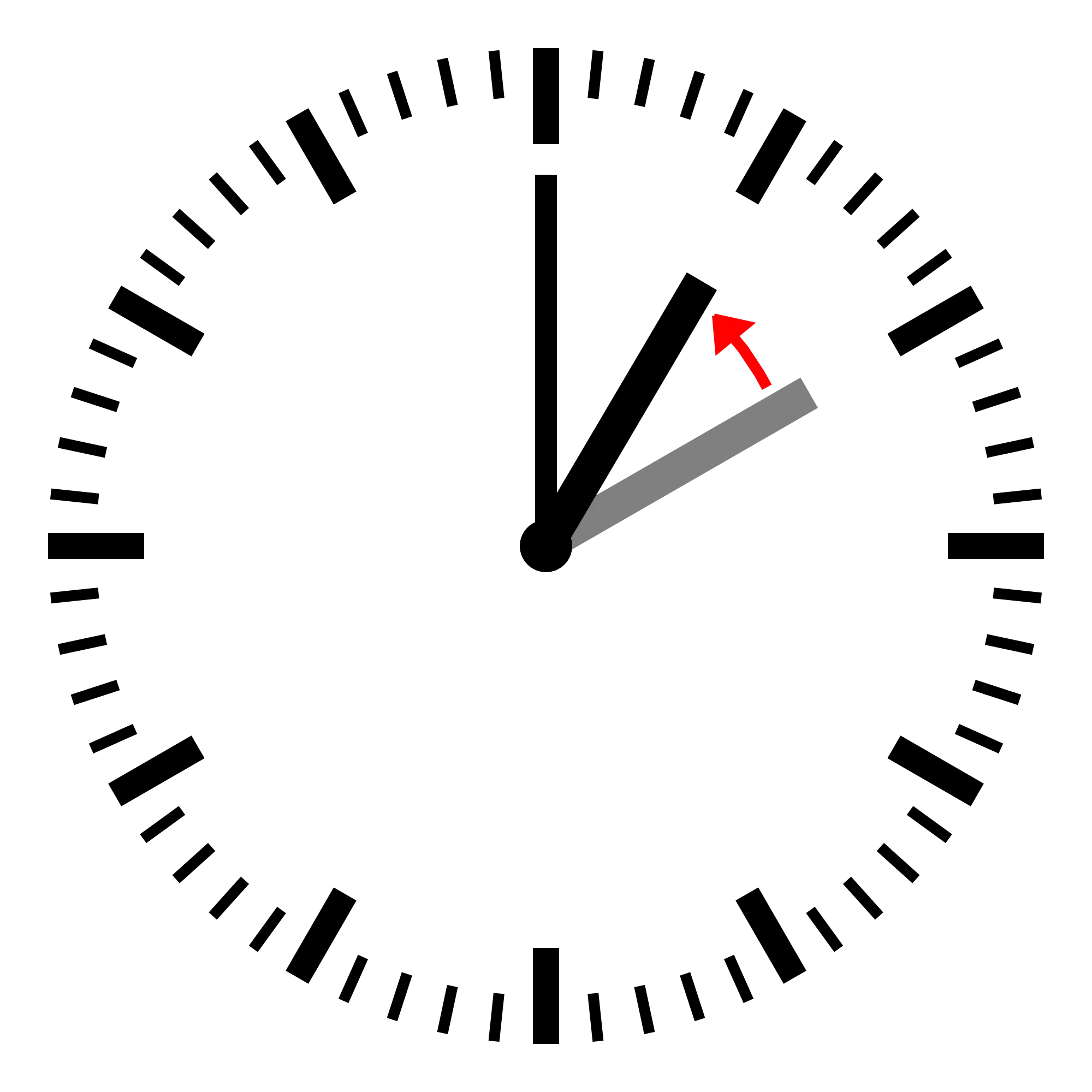 Clock Showing Time