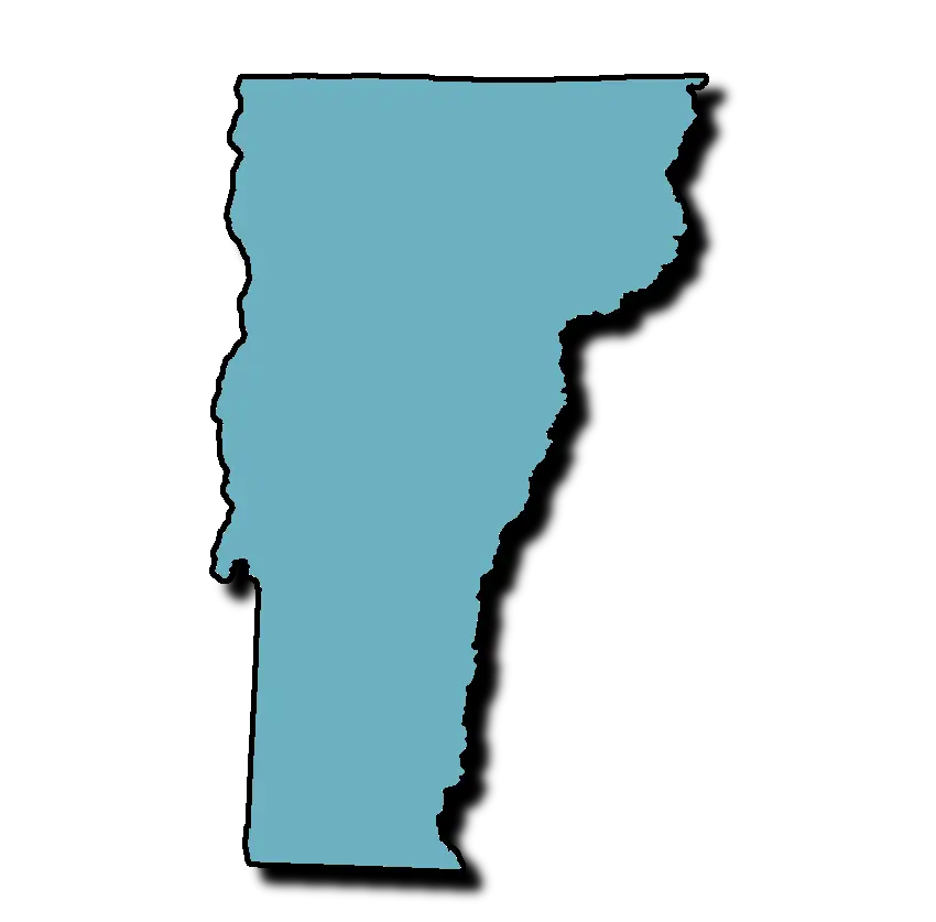 Vermont State Map Silhouette