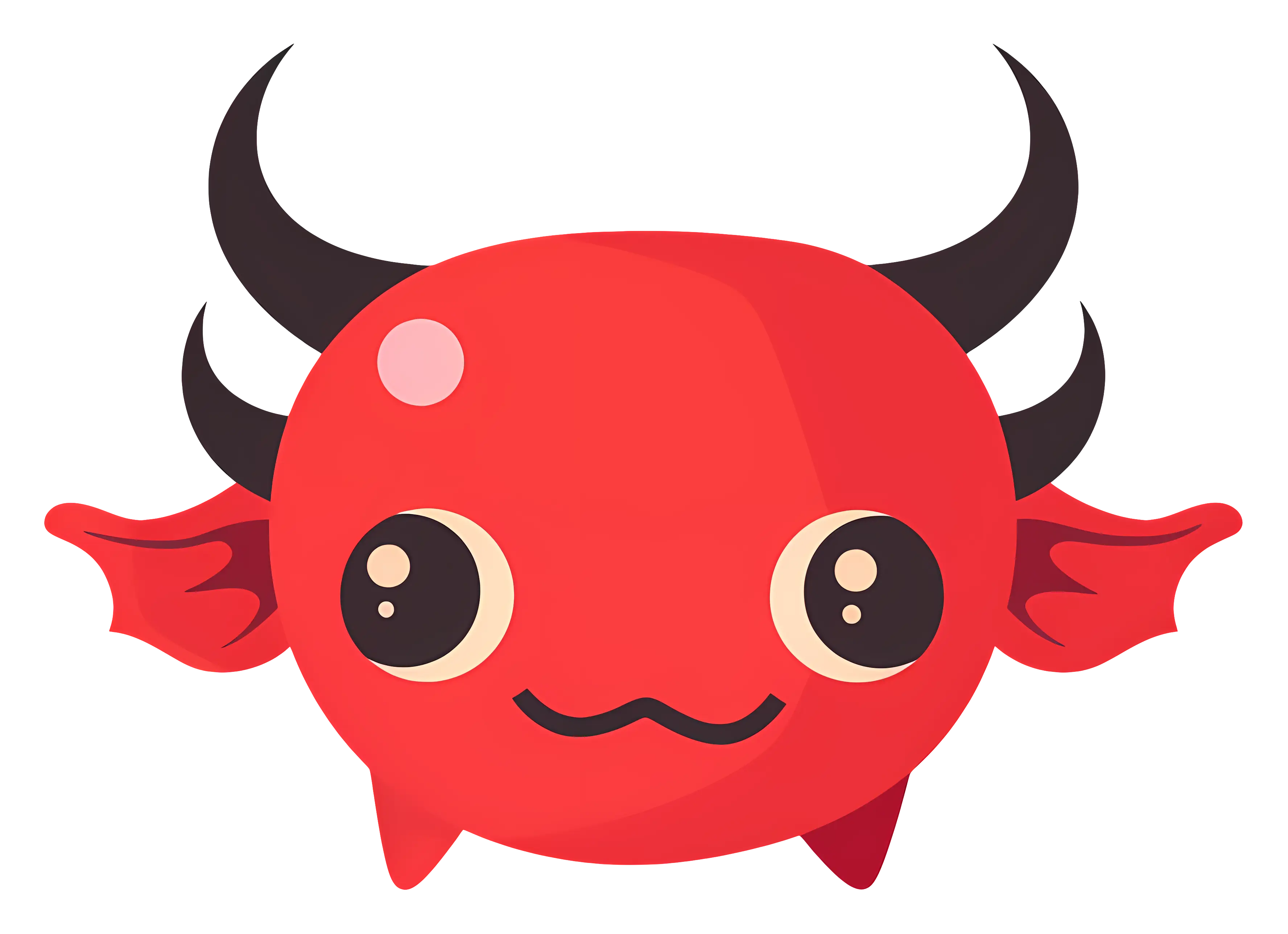 Cute Red Monster with Horns