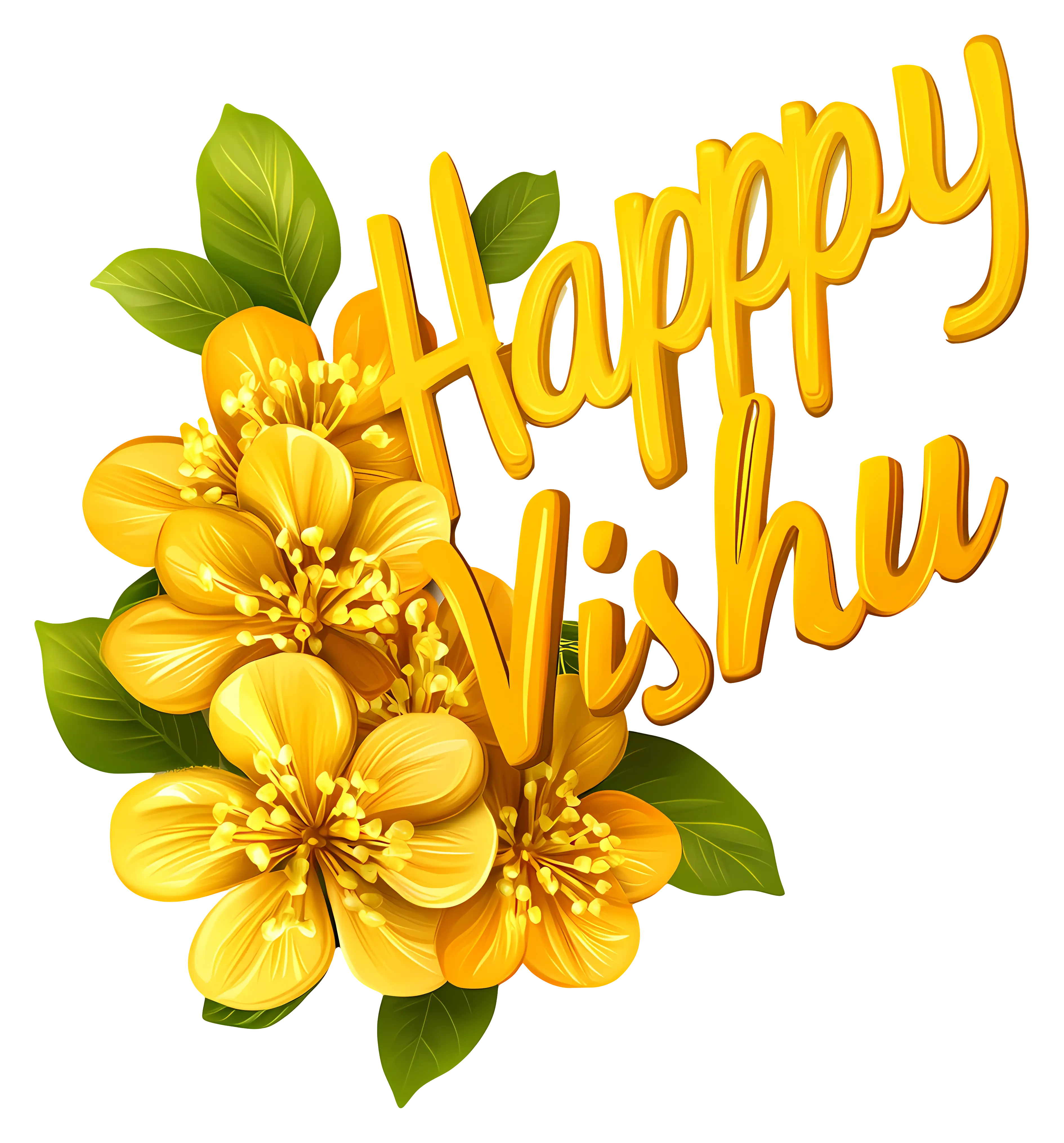 Happy Vishu Floral Design