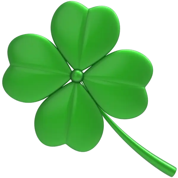 Green Four-Leaf Clover