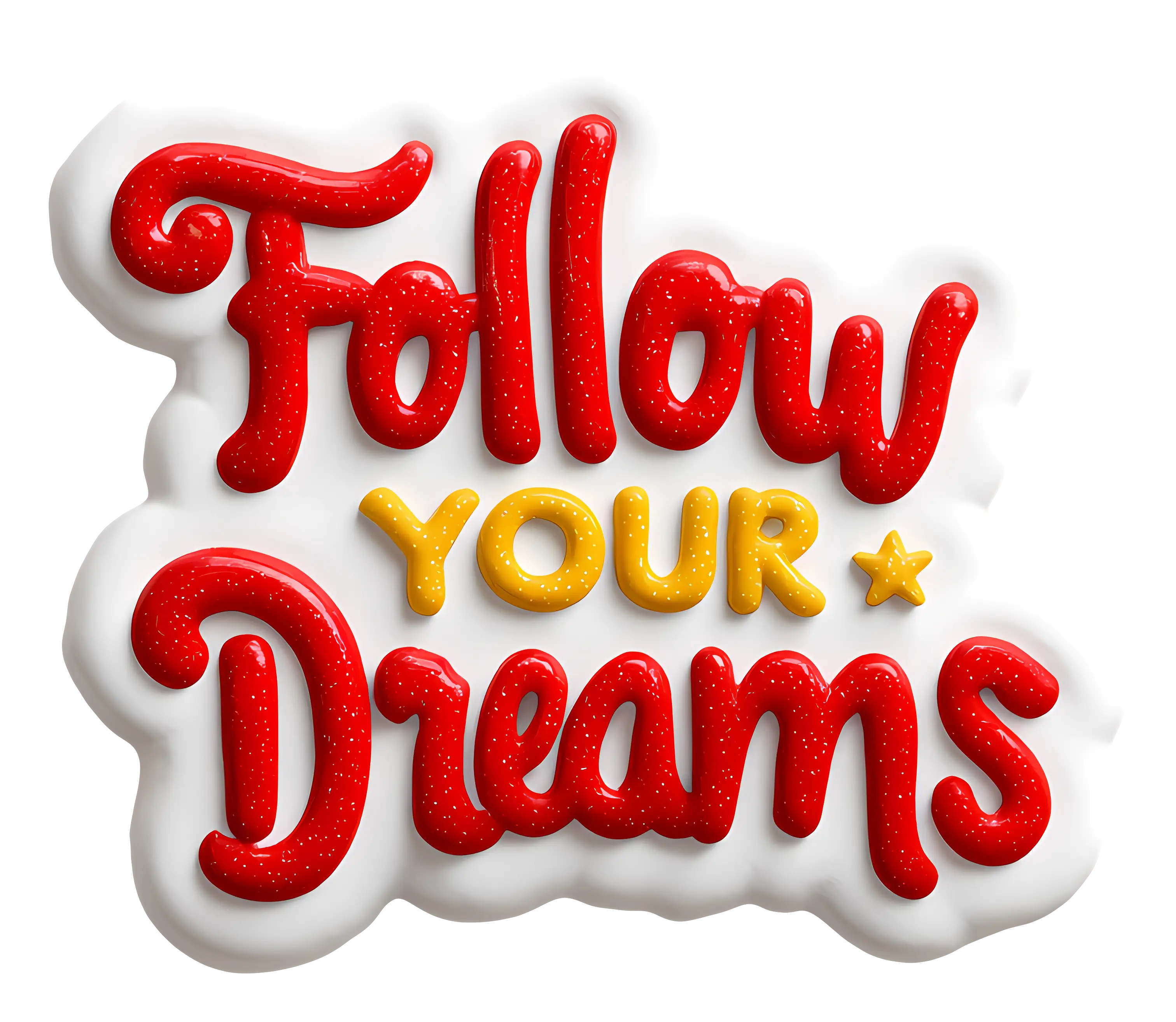 Motivational Follow Your Dreams Text
