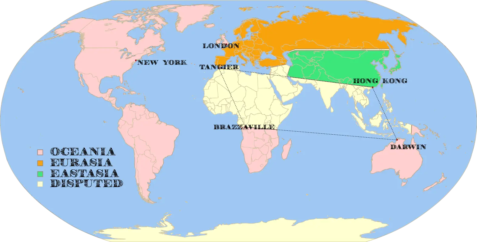 World Map with Regions