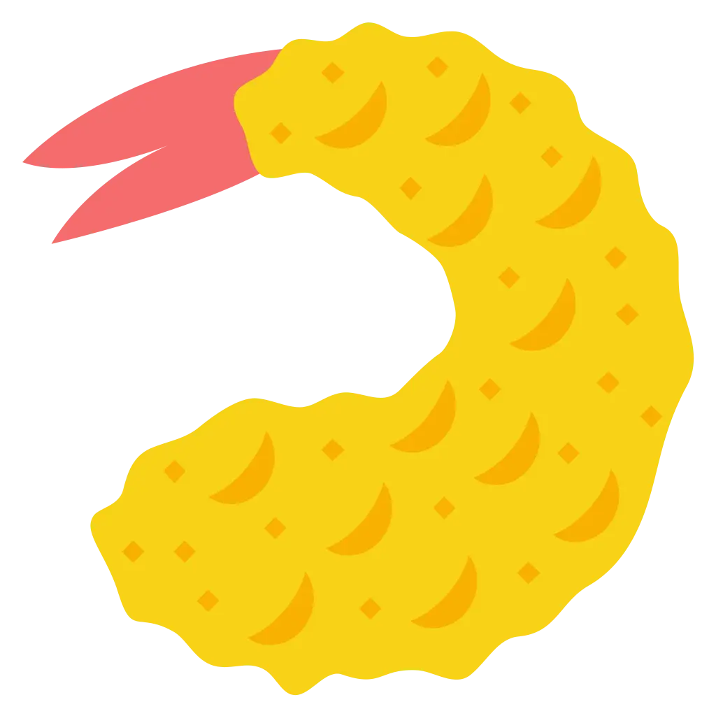 Golden Fried Shrimp Illustration