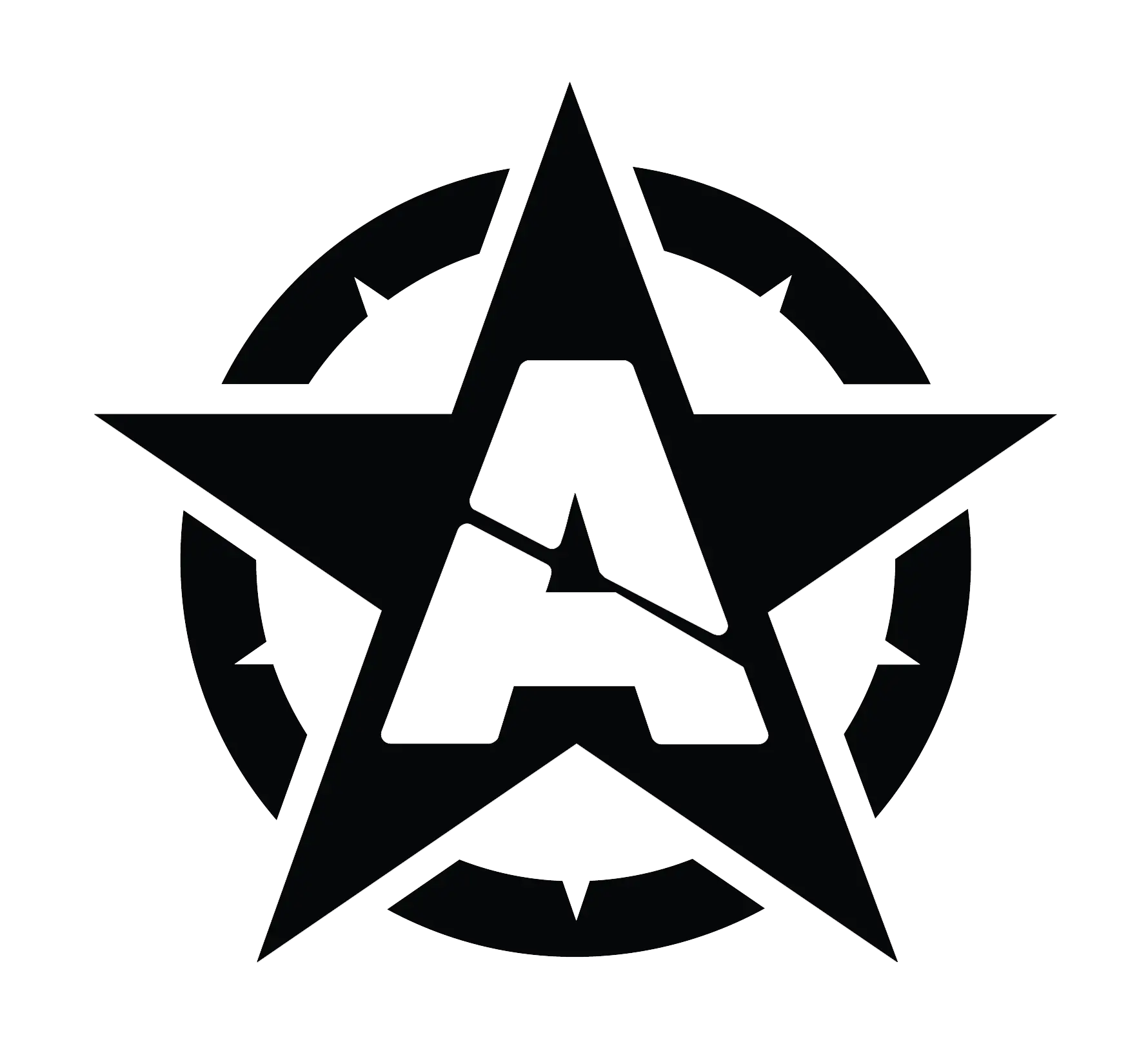 Star Symbol with Letter A