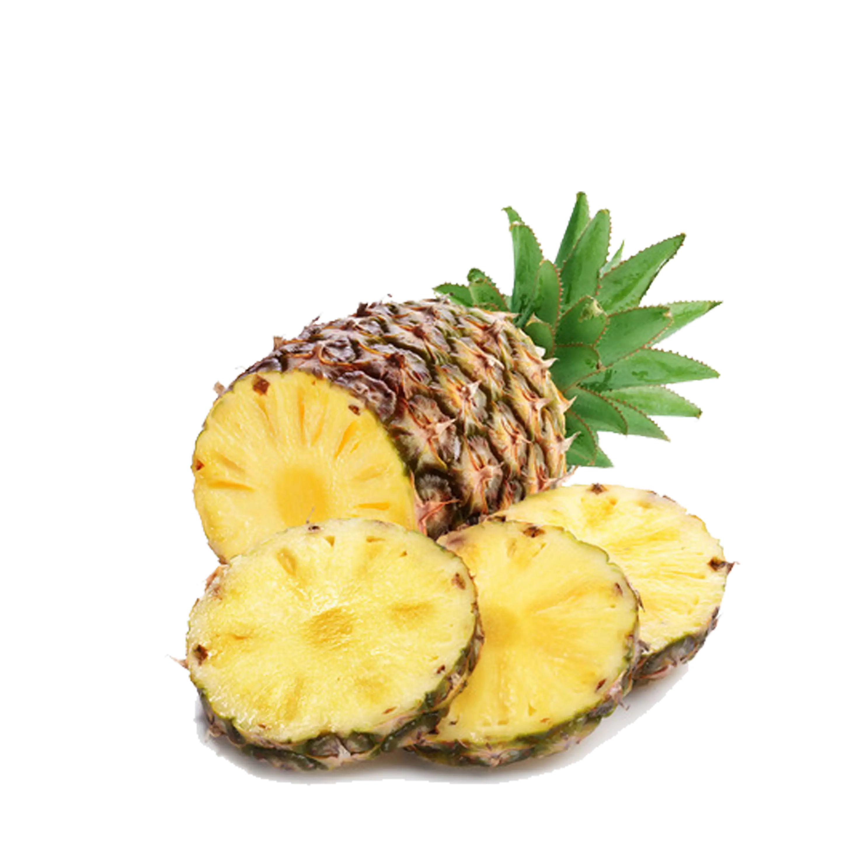 Yellow Pineapple and Its Slices