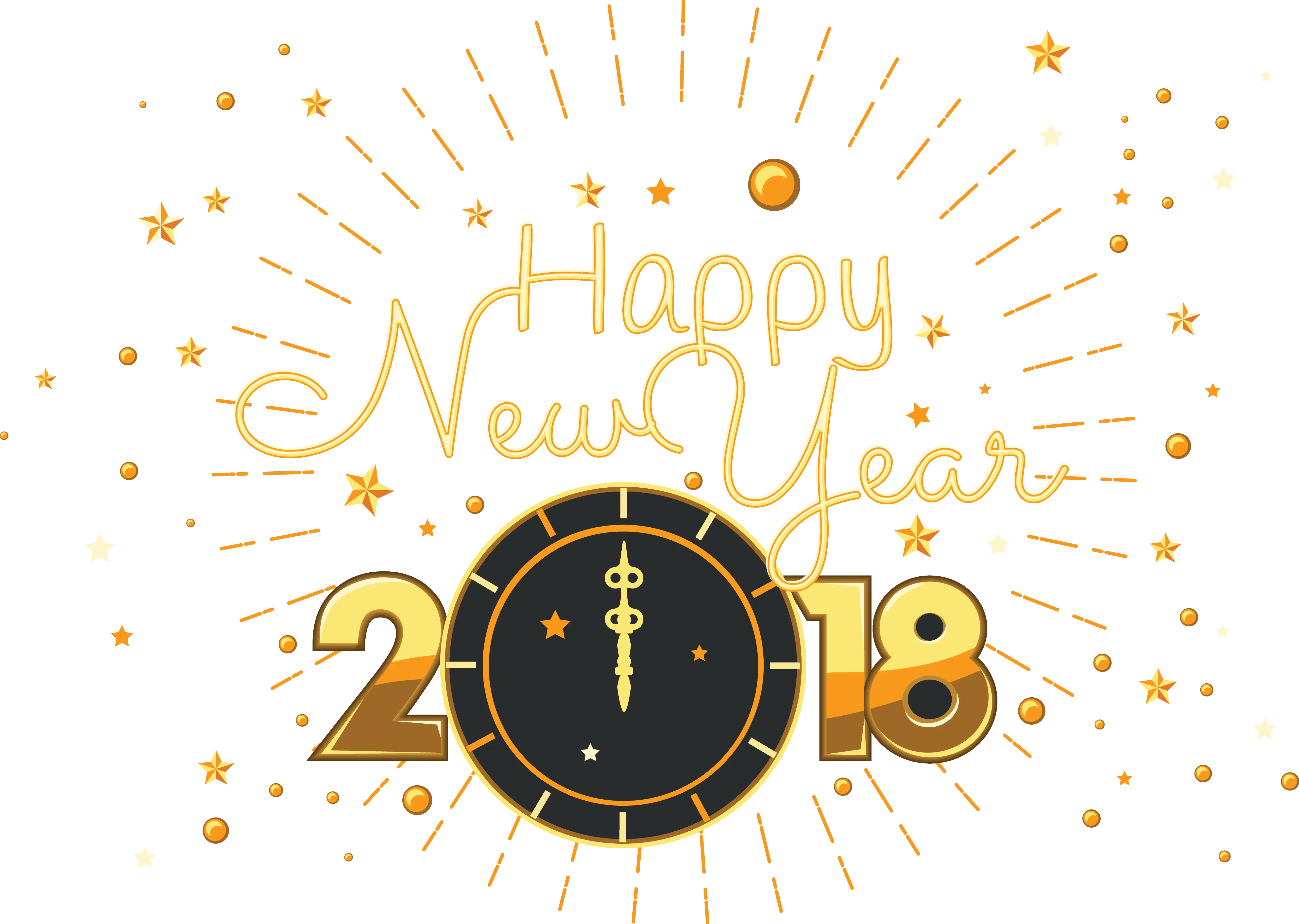 Happy New Year 2018 Illustration