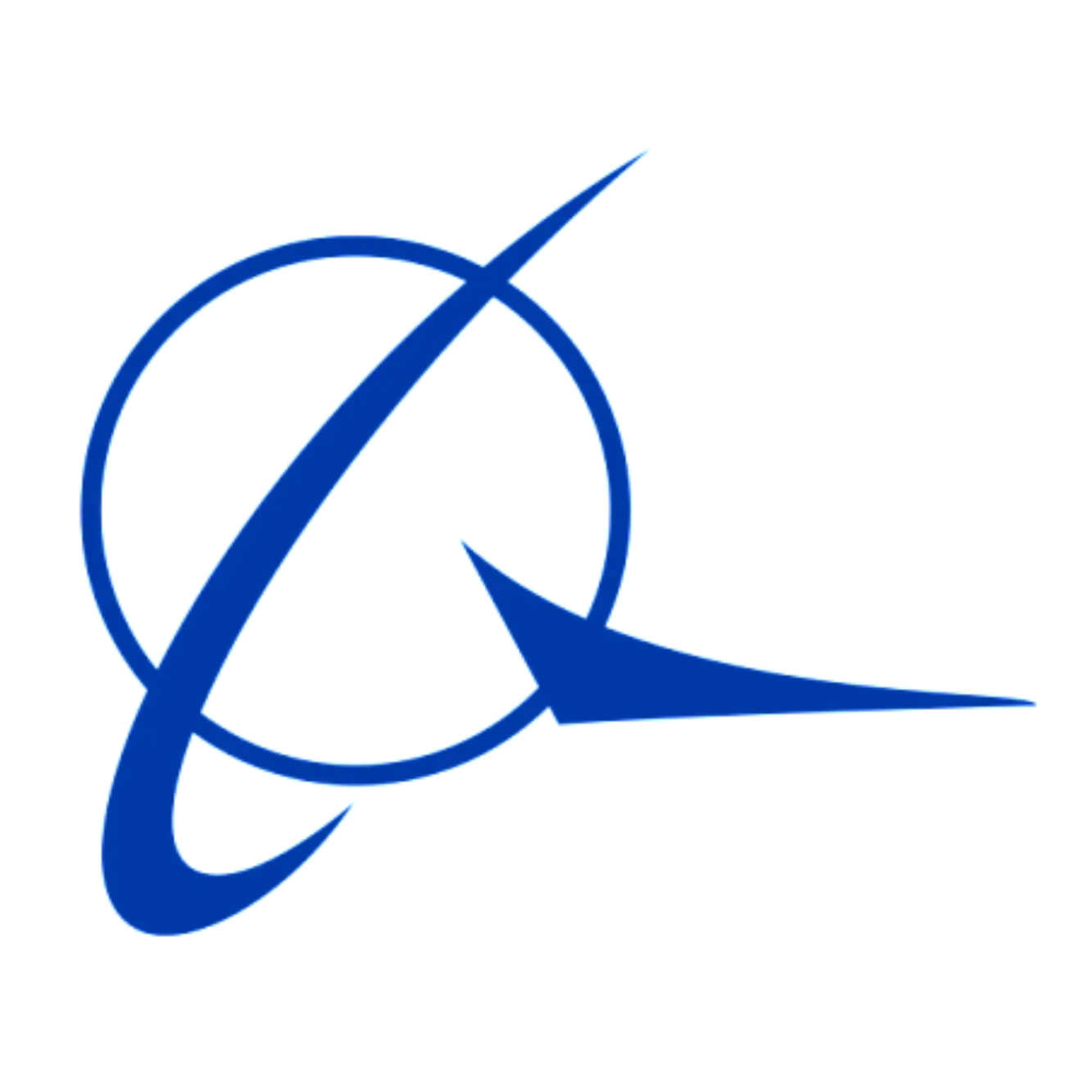 Blue Curved Arrow Company Logo