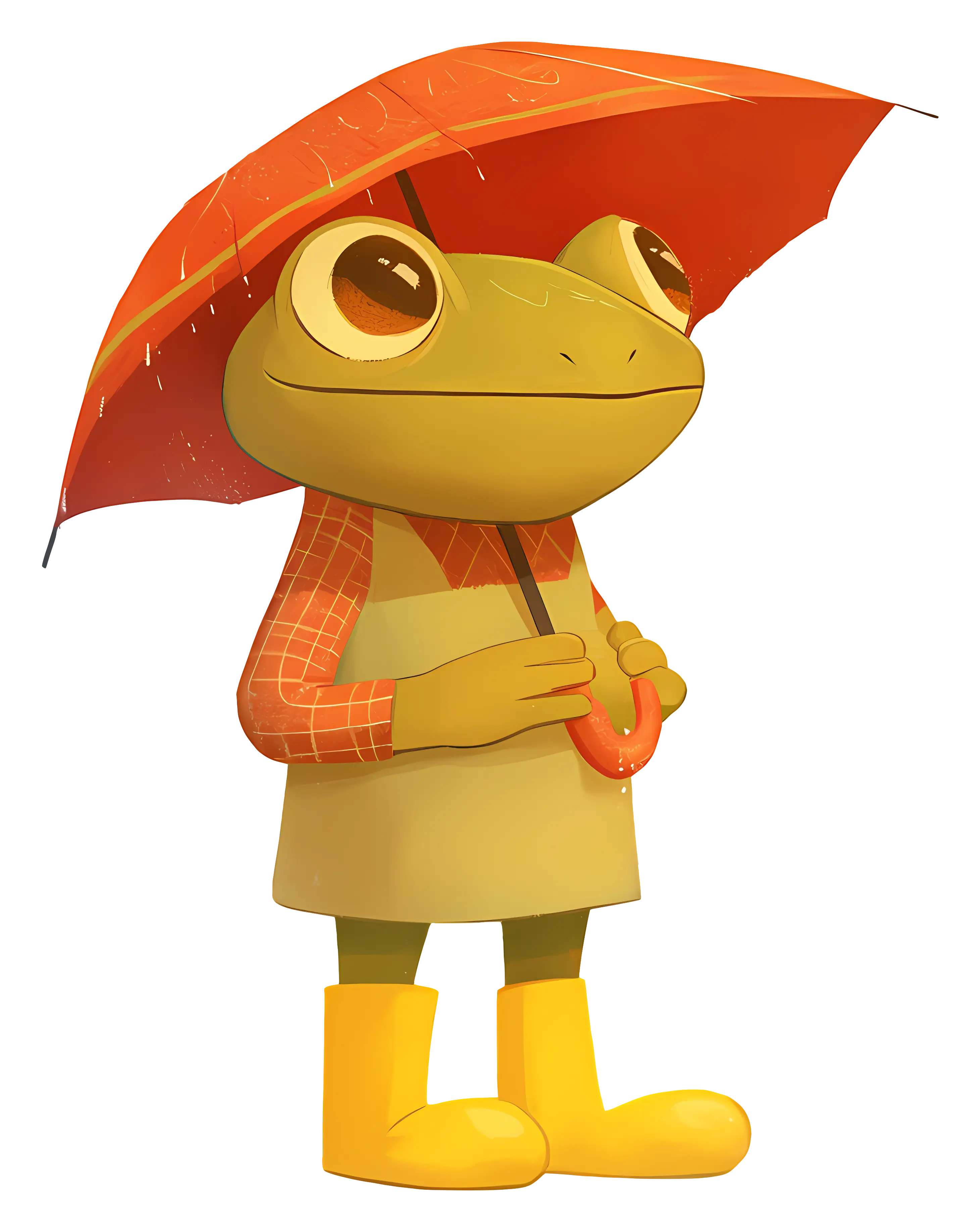 Cute Frog with Umbrella