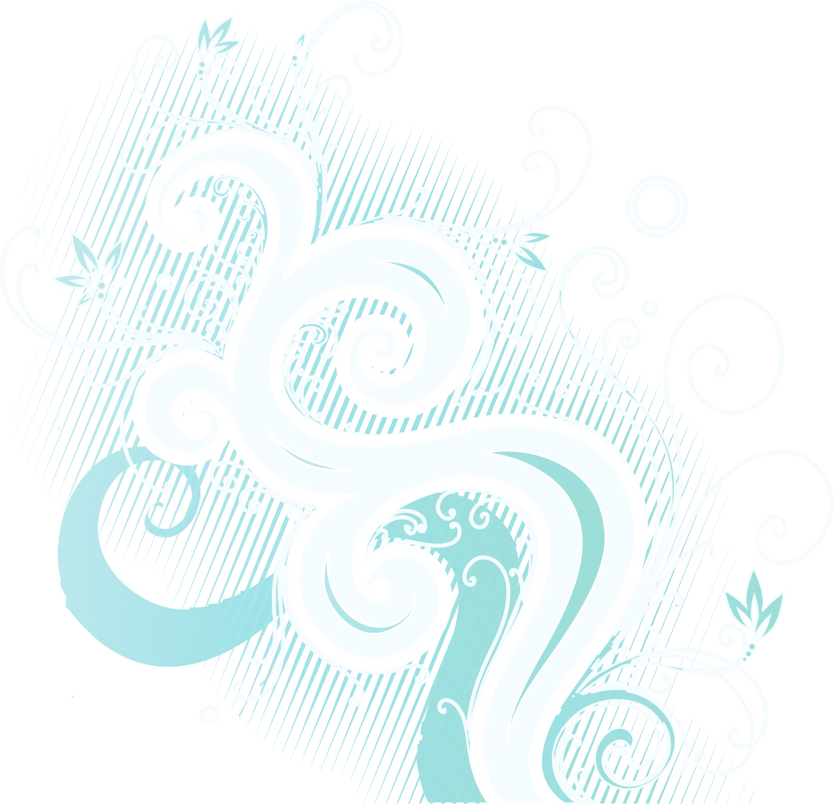Blue Swirls Abstract Design