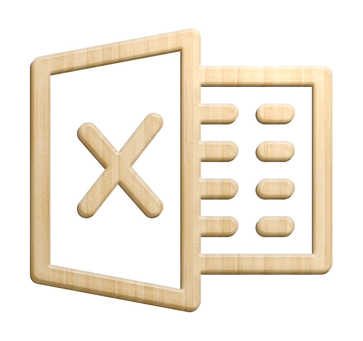 Wooden Excel Logo