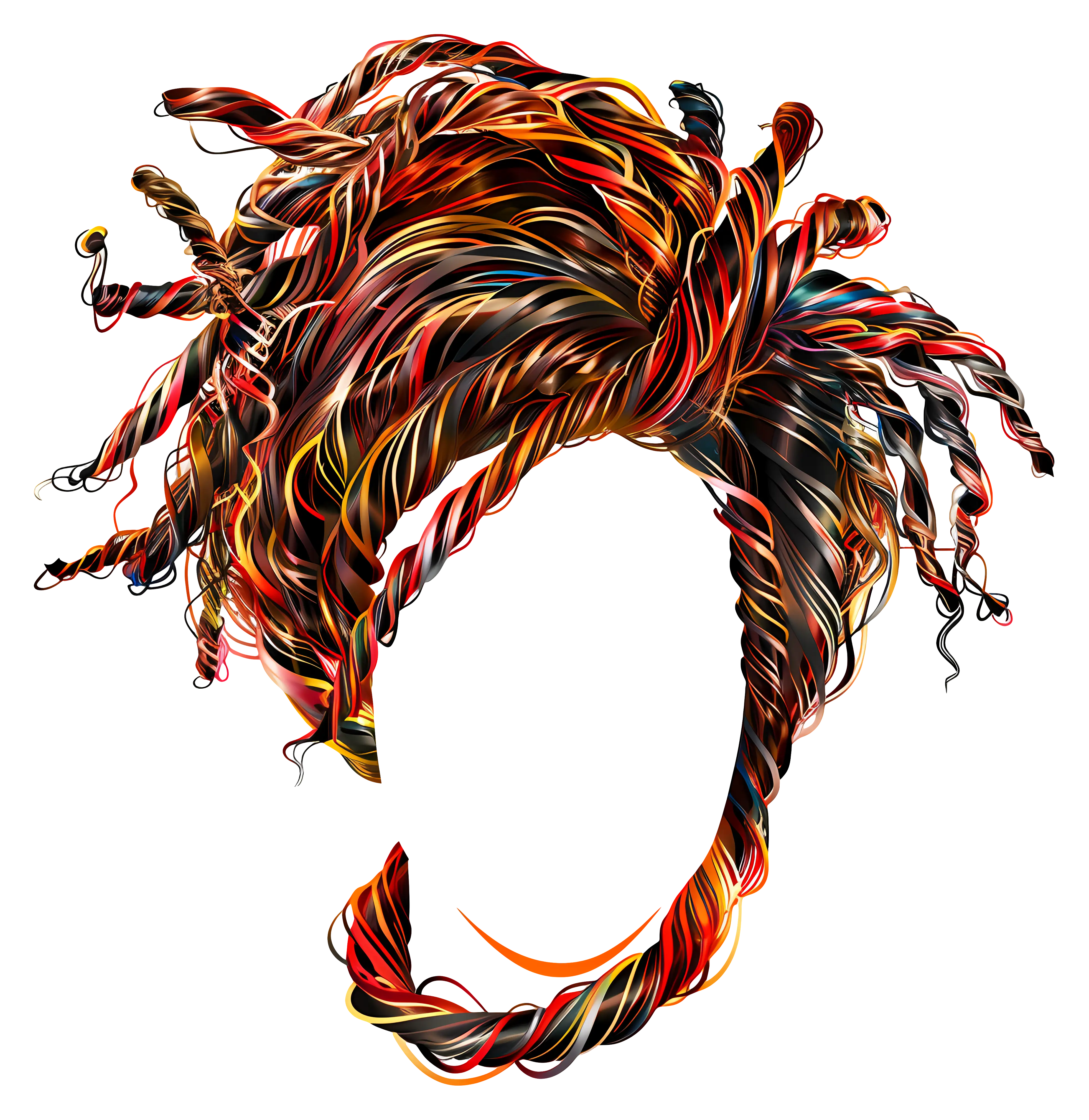 Colorful Twisted Hair Art