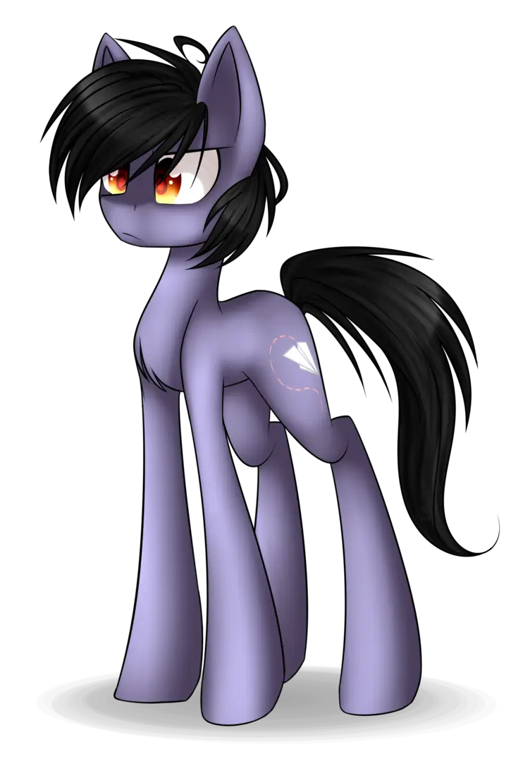 Purple Cartoon Pony with Black Mane