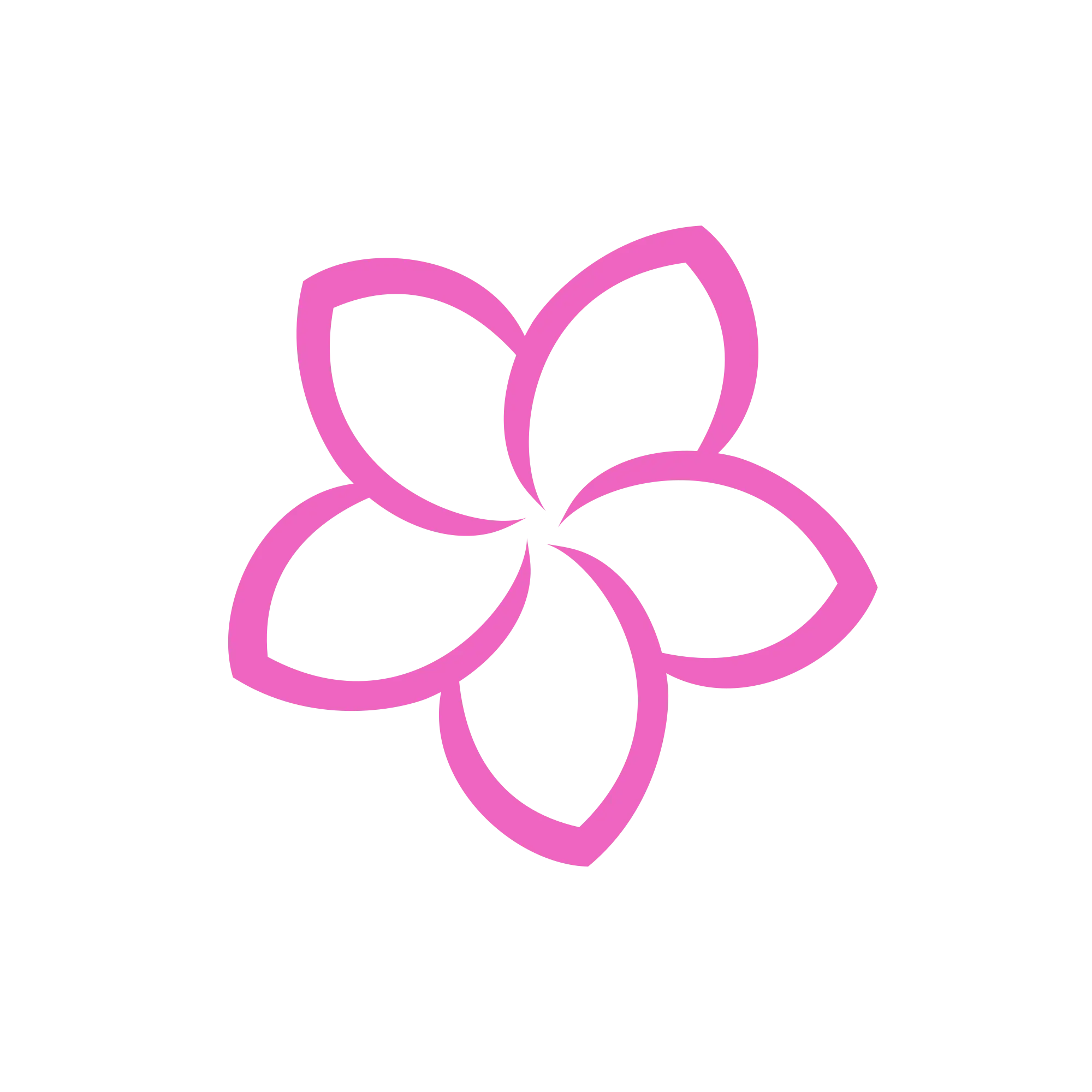 Simple Pink Flower Symbol