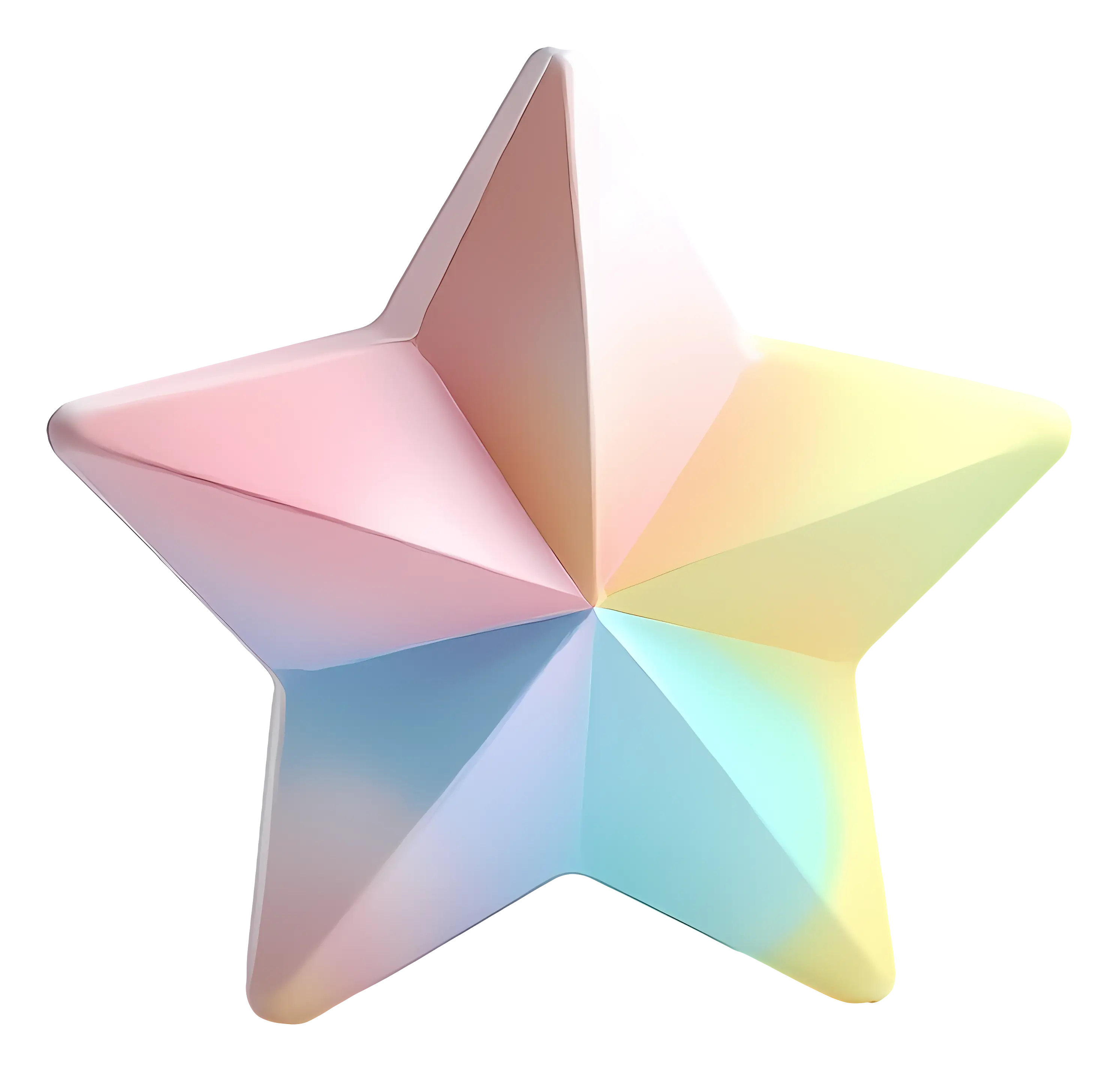 3D Pastel Star Design