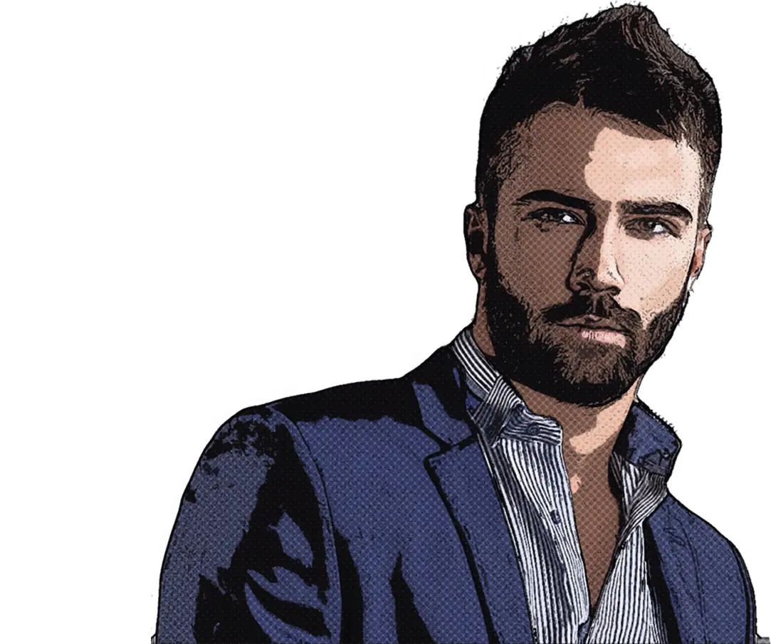 Man in Suit with Beard