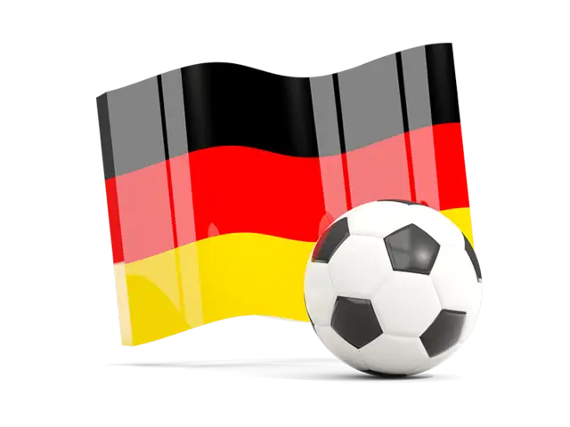 German Flag with Soccer Ball Illustration